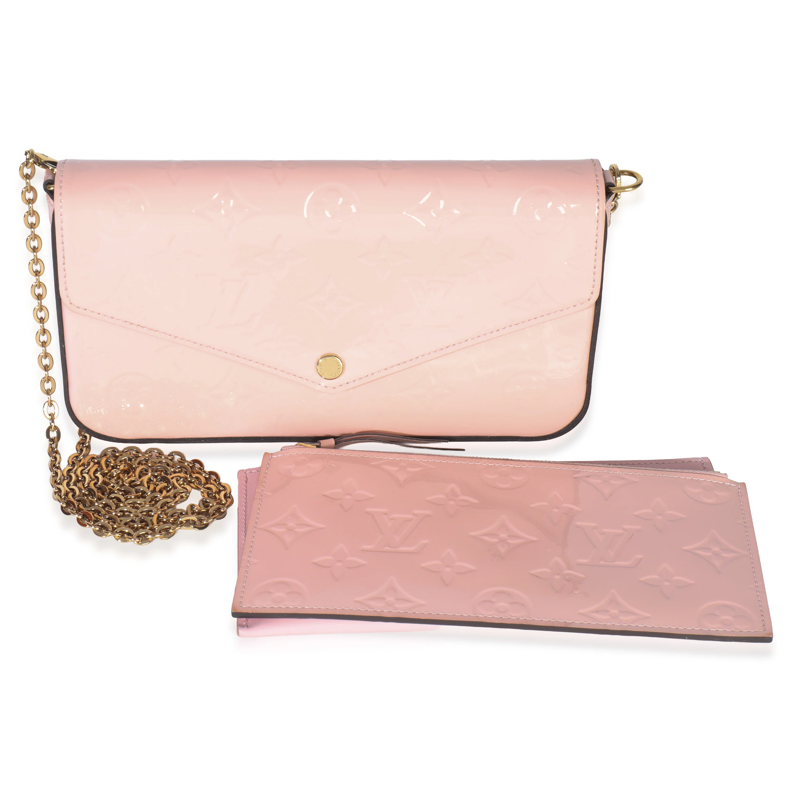 Rose Ballerine Monogram Vernis Felicie Pochette