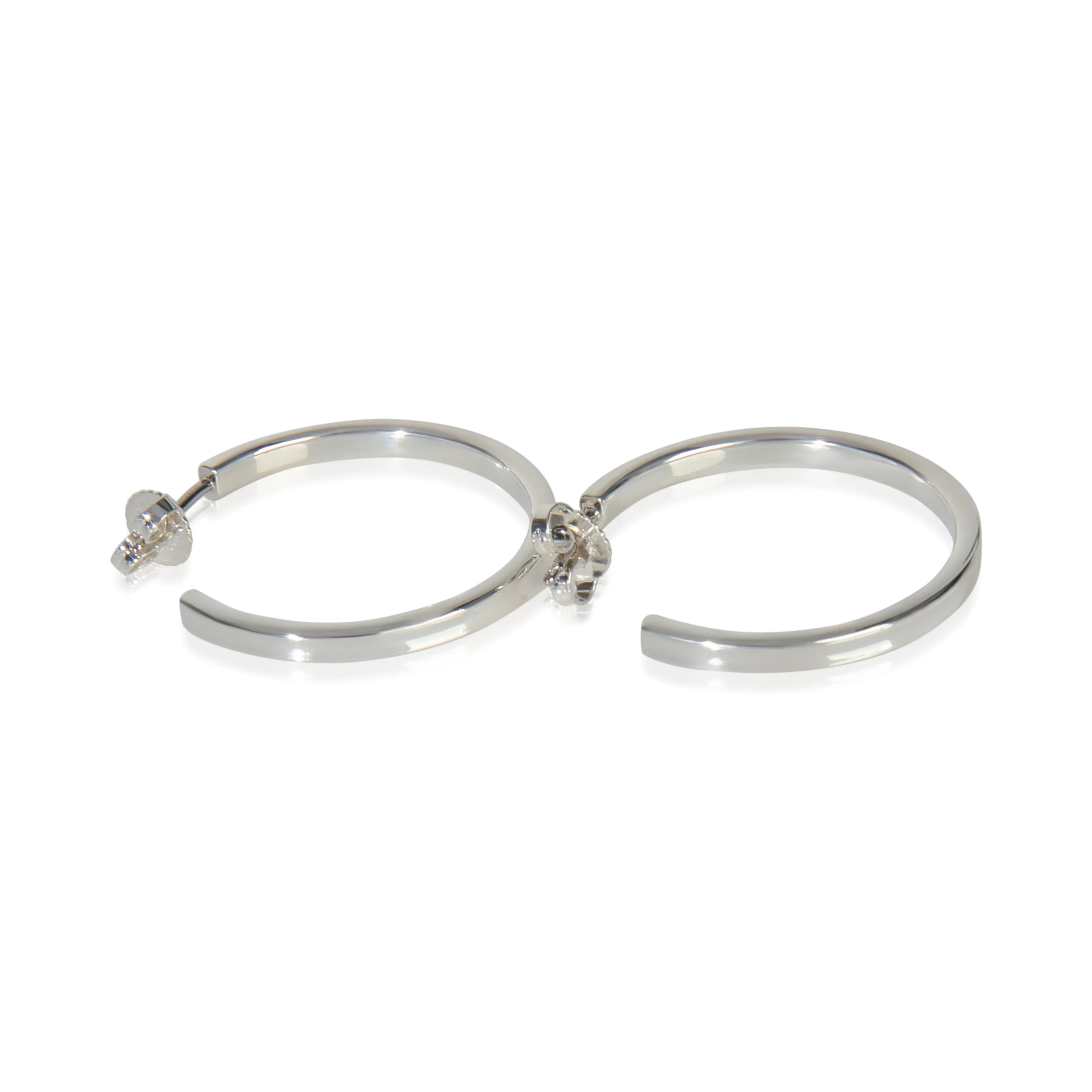 Sterling Silver  Medium 1837 Hoop Earrings - Image 5