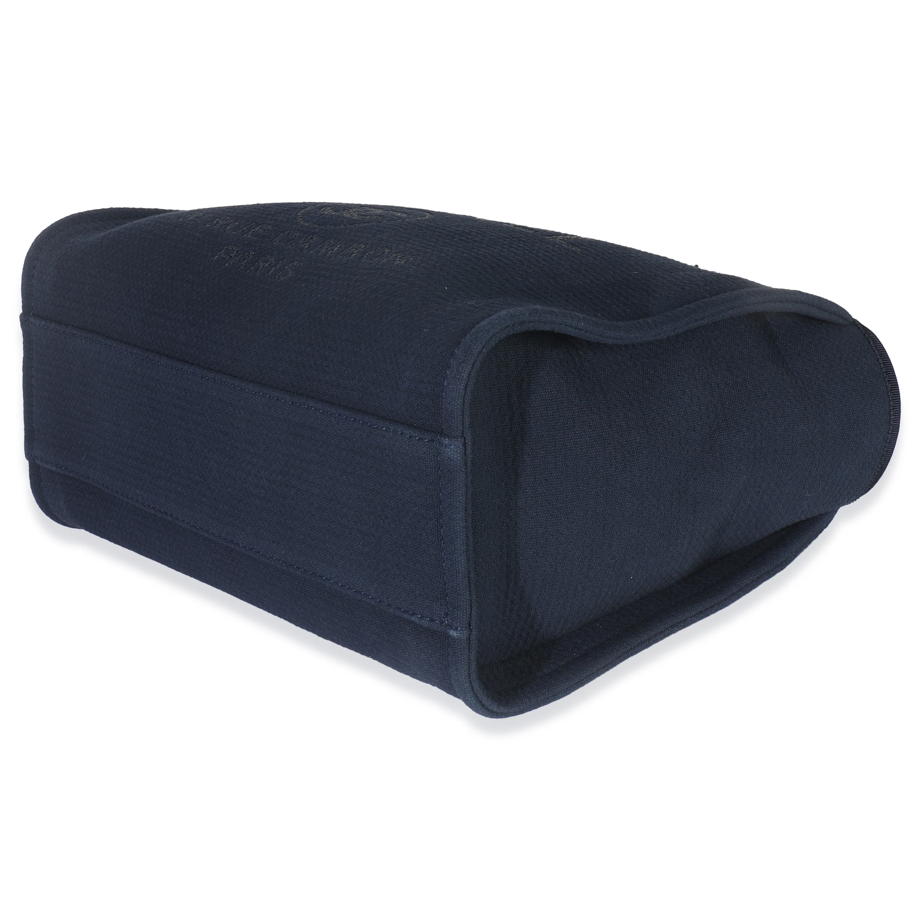 23A Navy Mixed Fibers Large Deauville Tote - Image 7