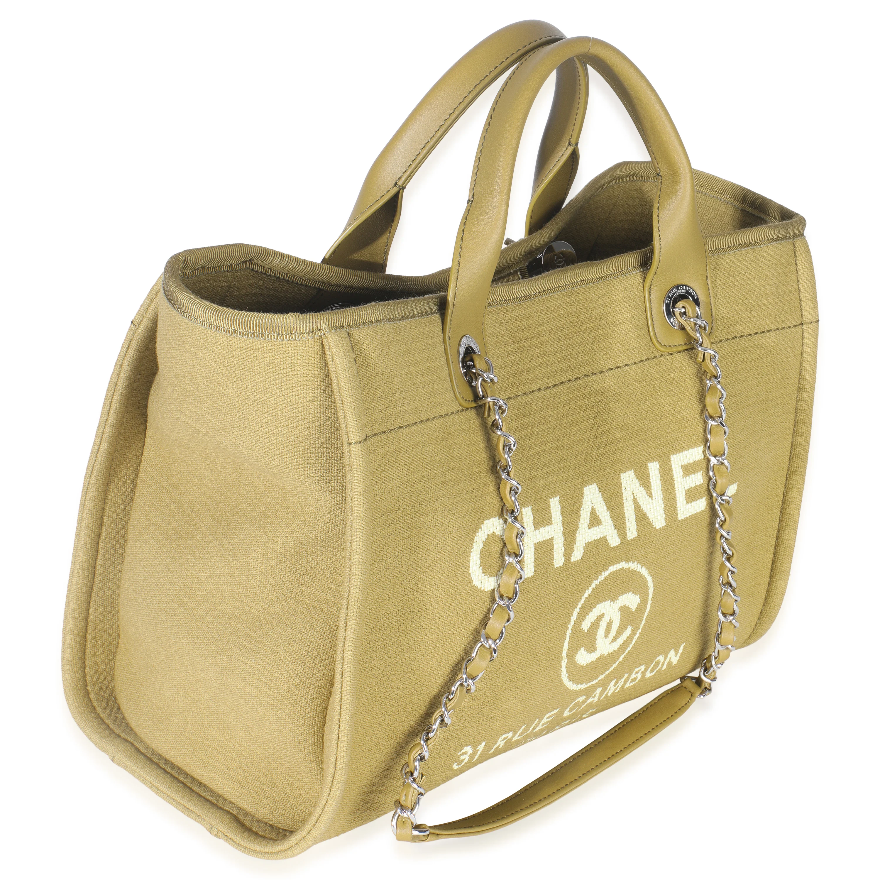 23A Green Mixed Fibers Large Deauville Tote - Image 3