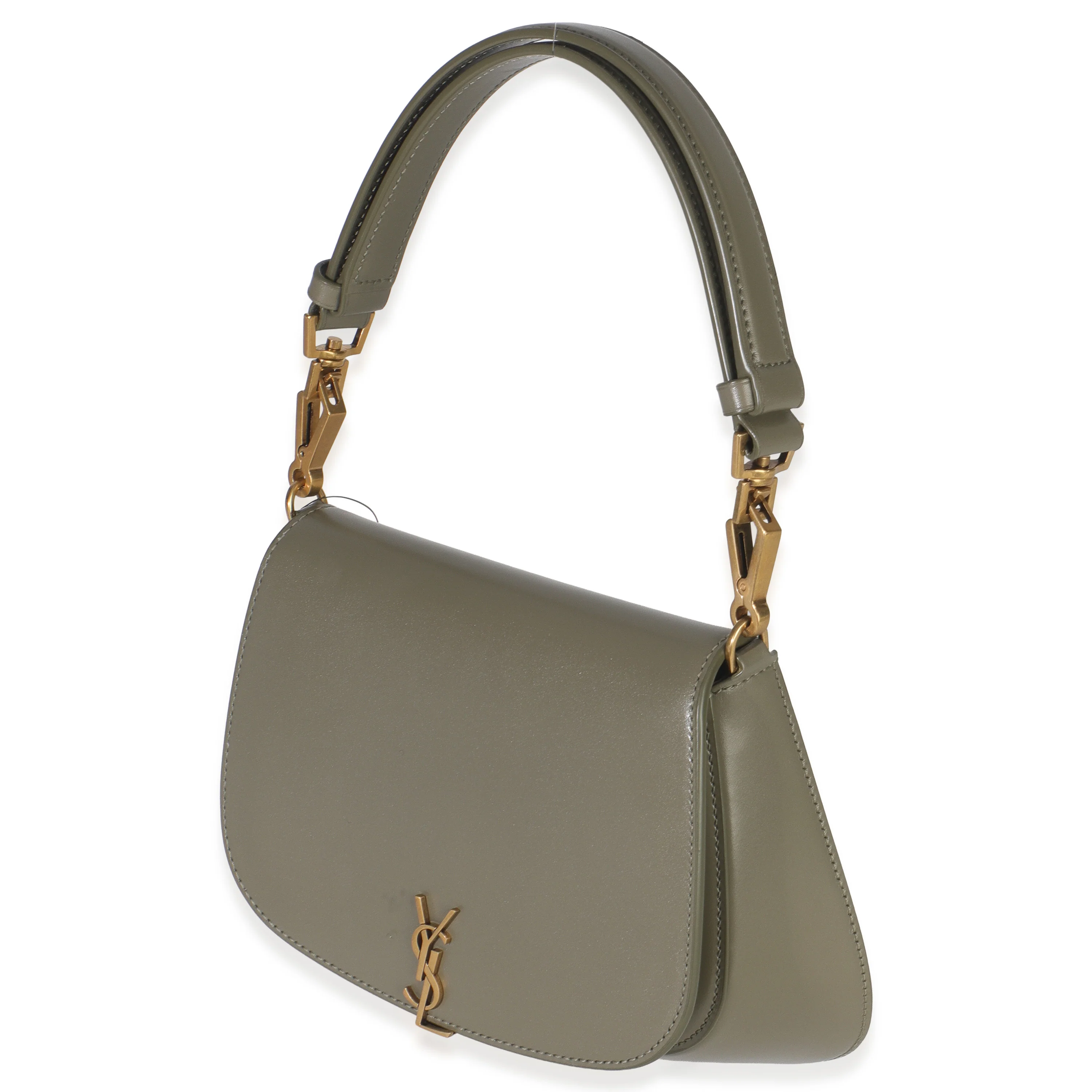 Strong Moss Smooth Leather Mini Voltaire