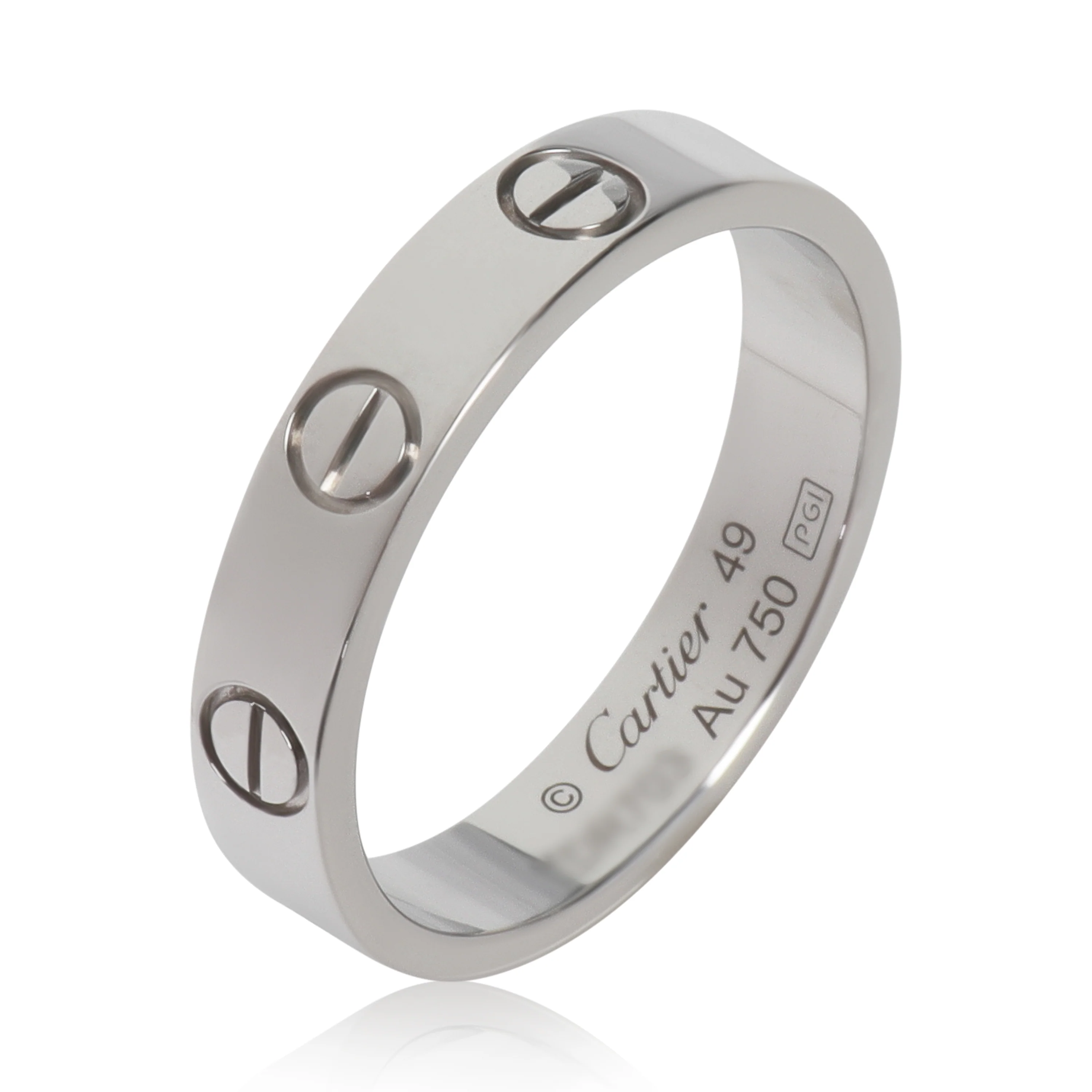 White Gold Small Model Love Ring - Image 4