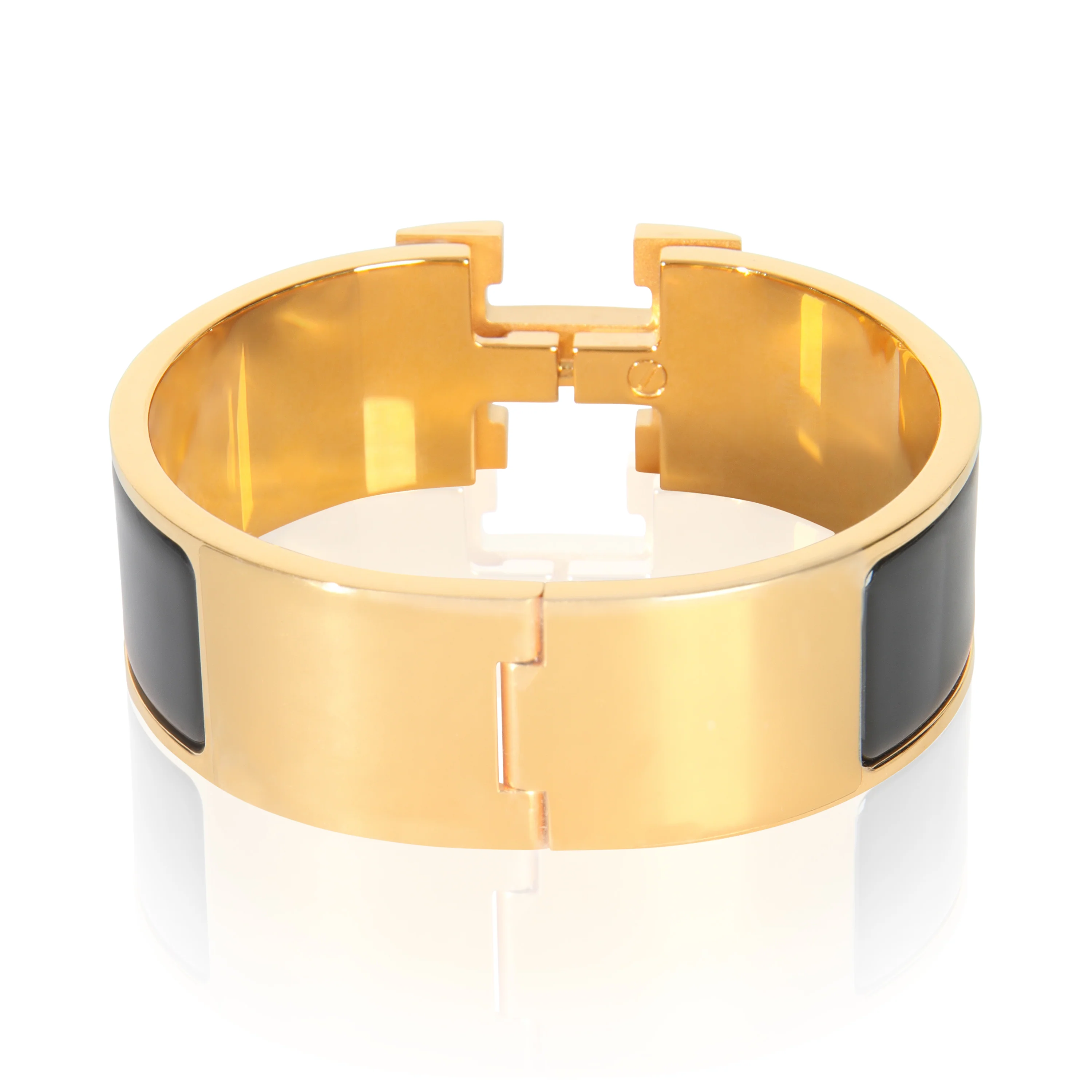 Gold-Plated Clic Clac In Noir Bracelet - Image 3