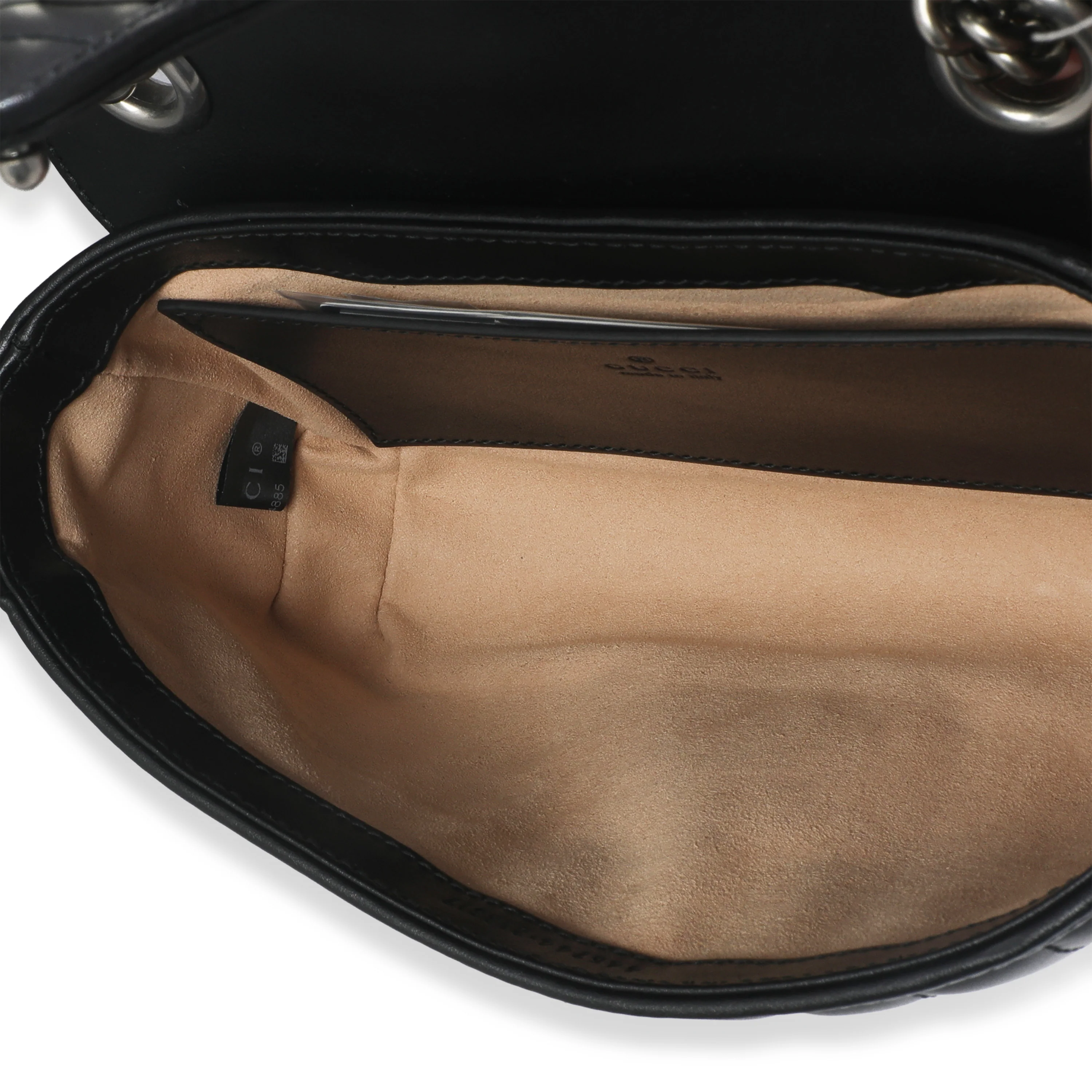 Black Aria Matelasse Calfskin Mini GG Marmont Shoulder Bag - Image 9