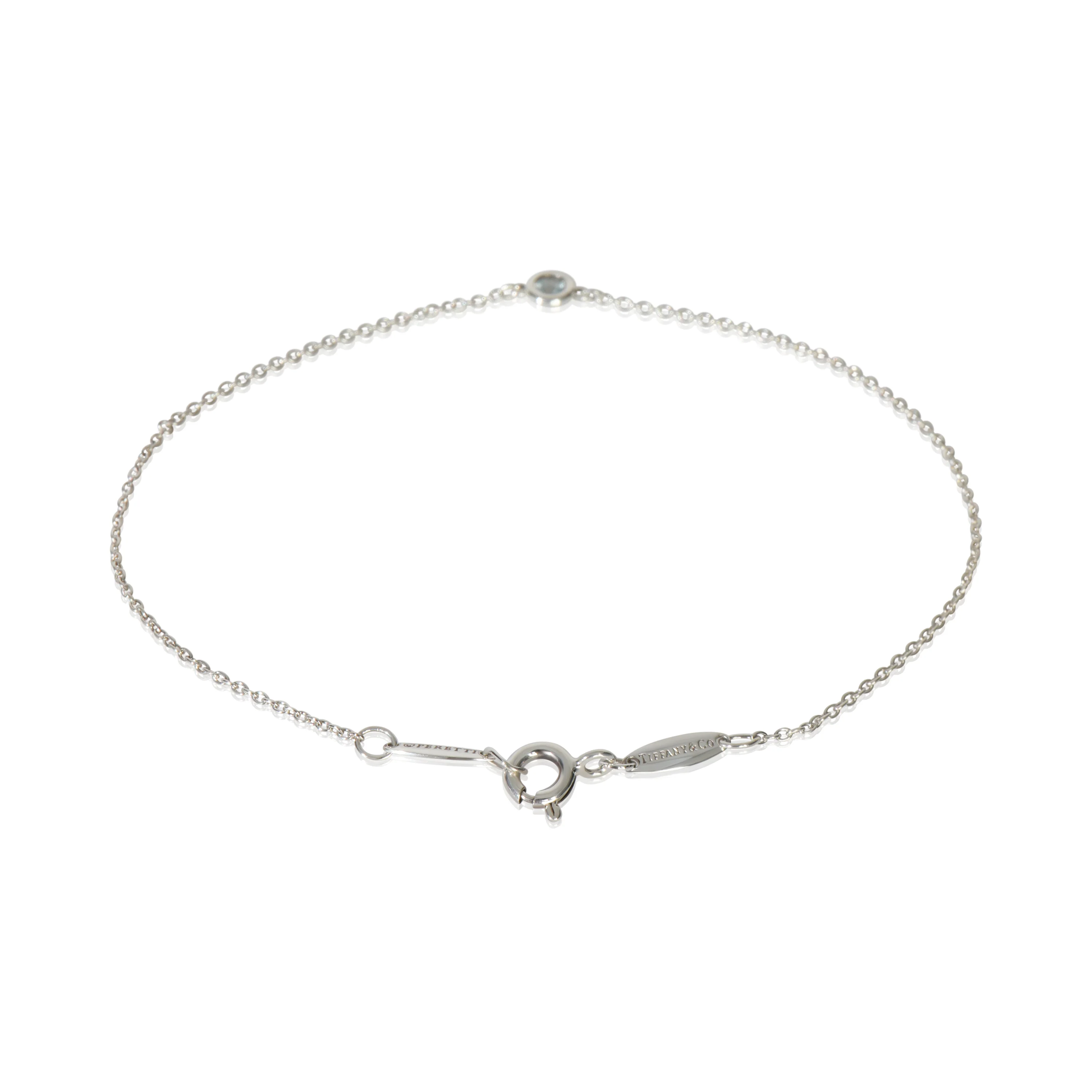Sterling Silver Aquamarine Elsa Peretti Color By The Yard Bracelet - Image 3