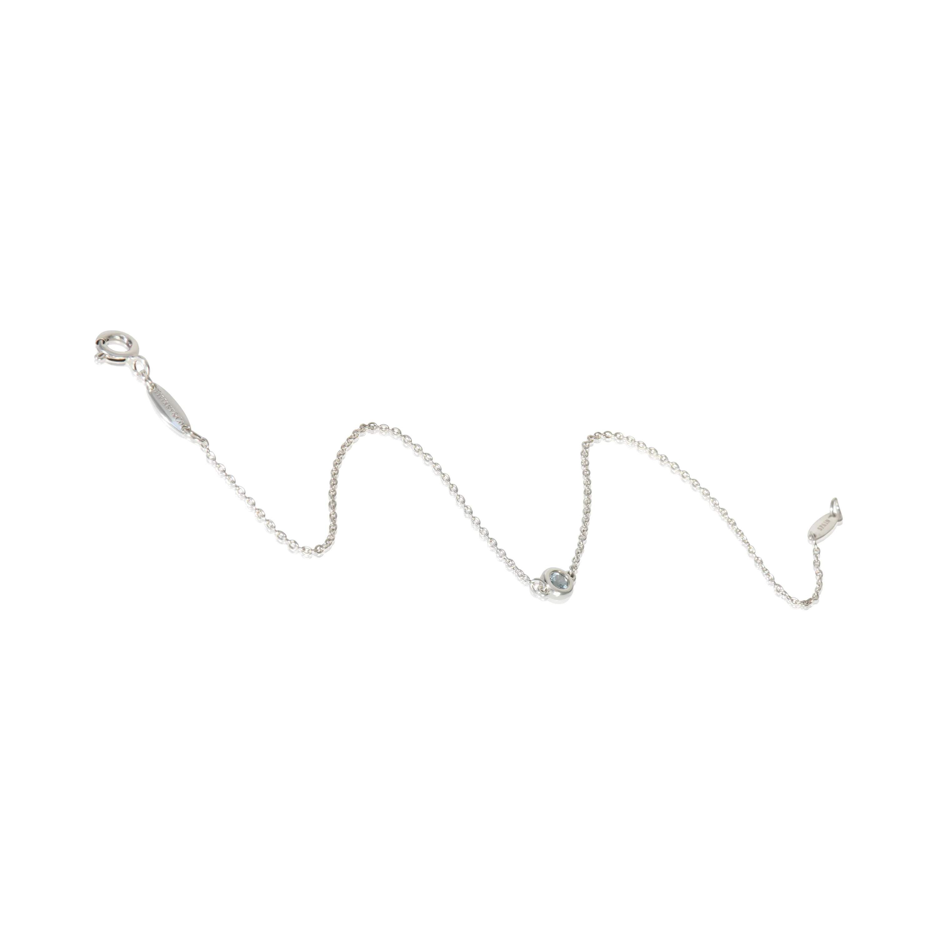 Sterling Silver Aquamarine Elsa Peretti Color By The Yard Bracelet - Image 4