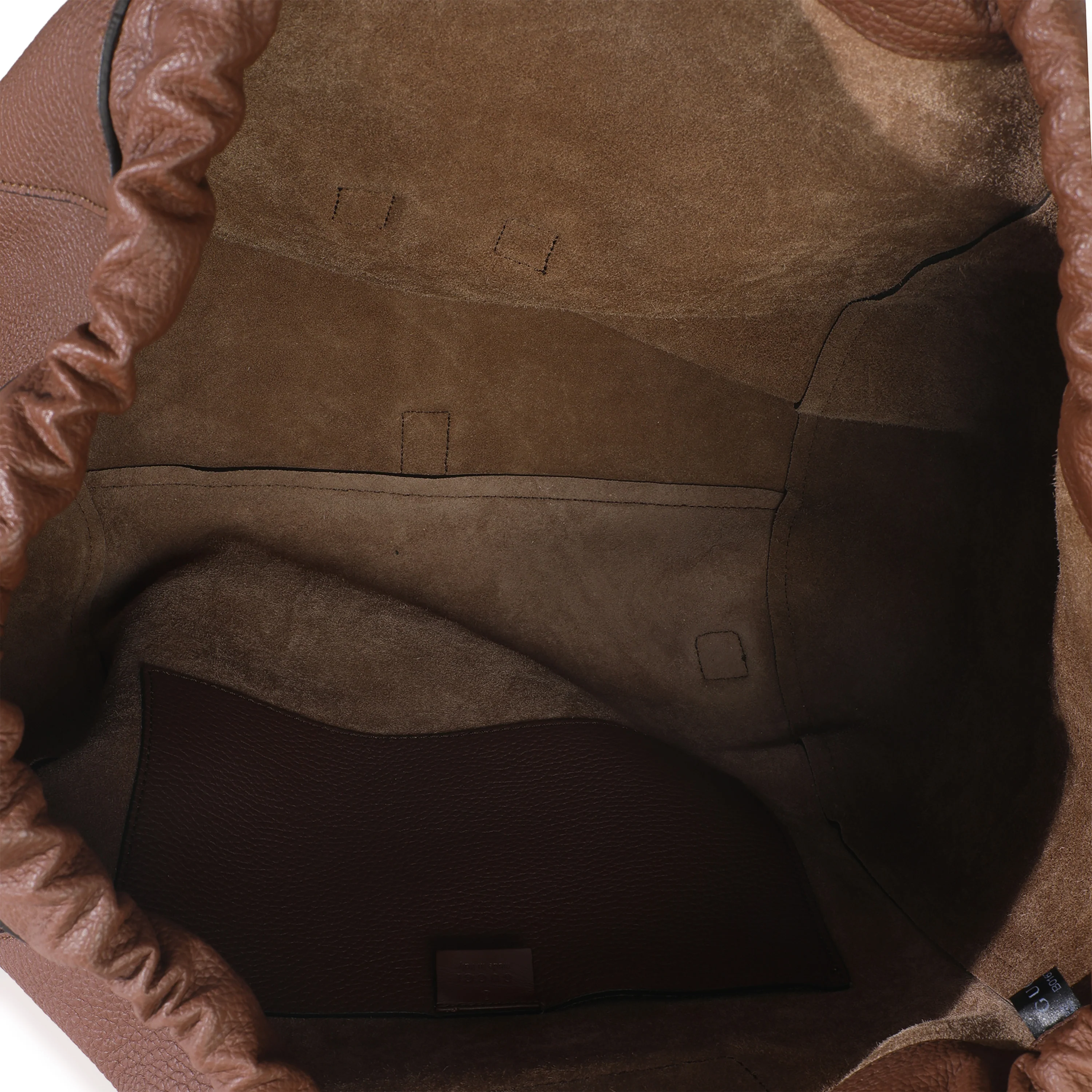 Brown Pebbled Leather Large Grand Prix Backpack - Image 8