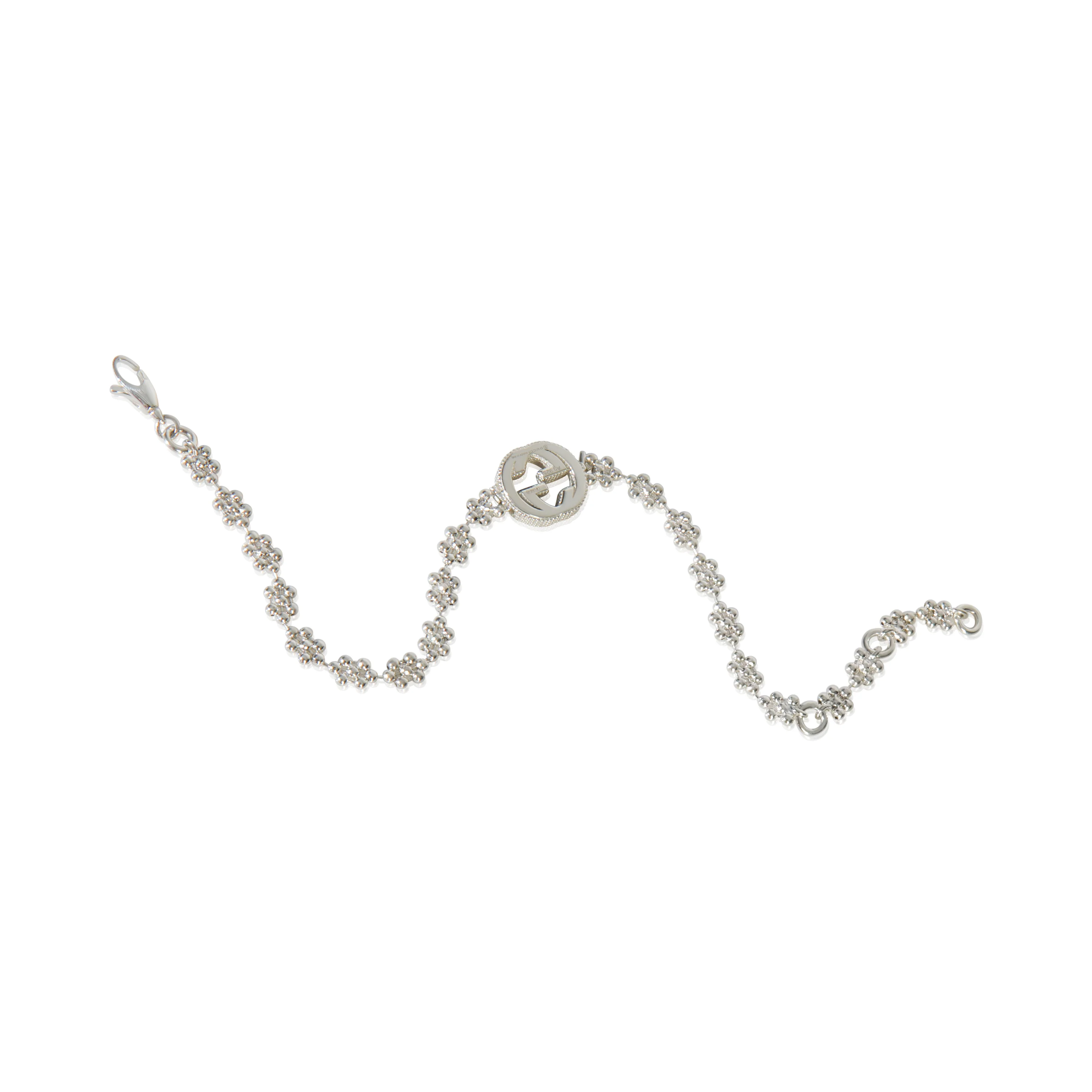 Sterling Silver Small Interlocking G Cluster Bracelet - Image 4
