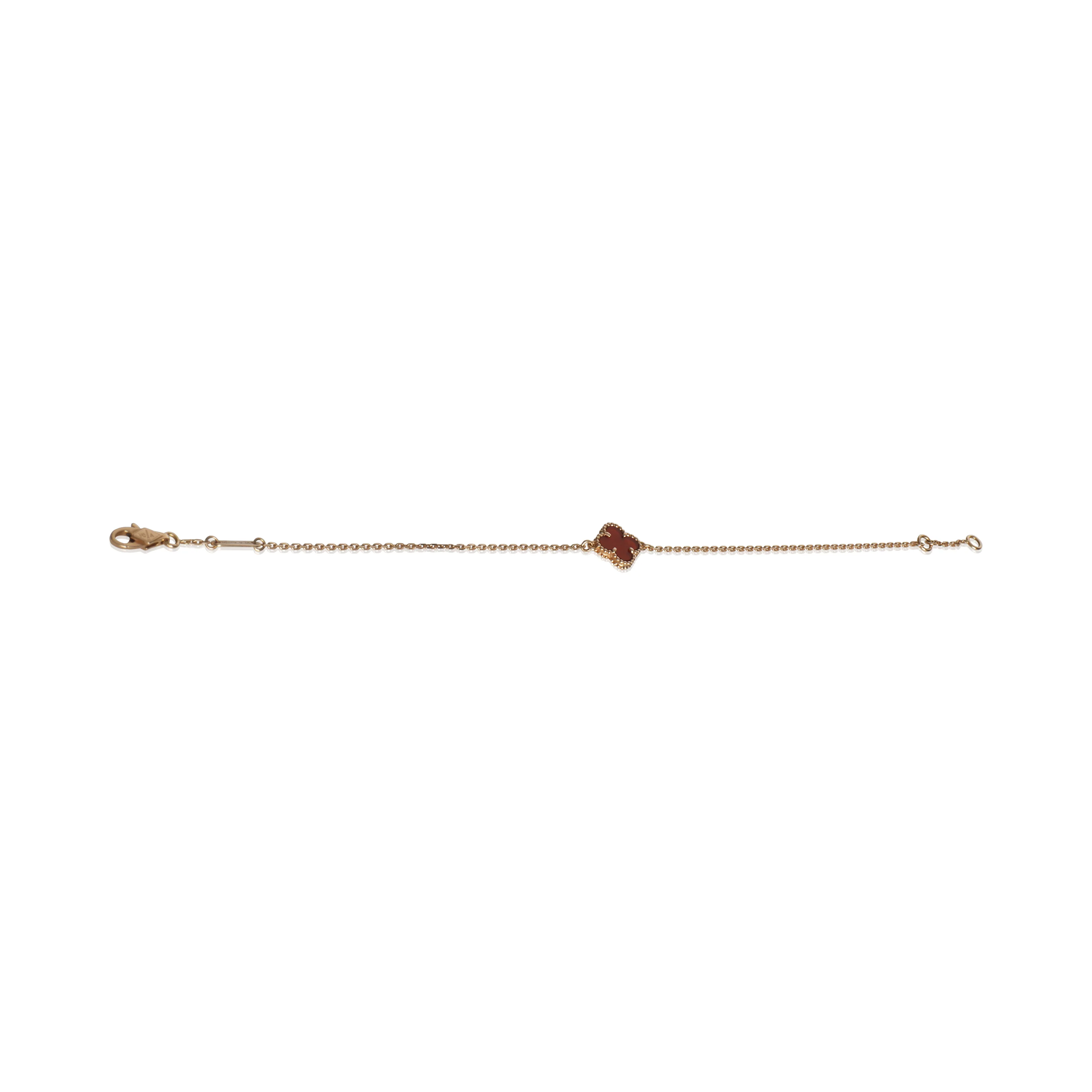 Rose Gold Carnelian Sweet Alhambra Bracelet - Image 5