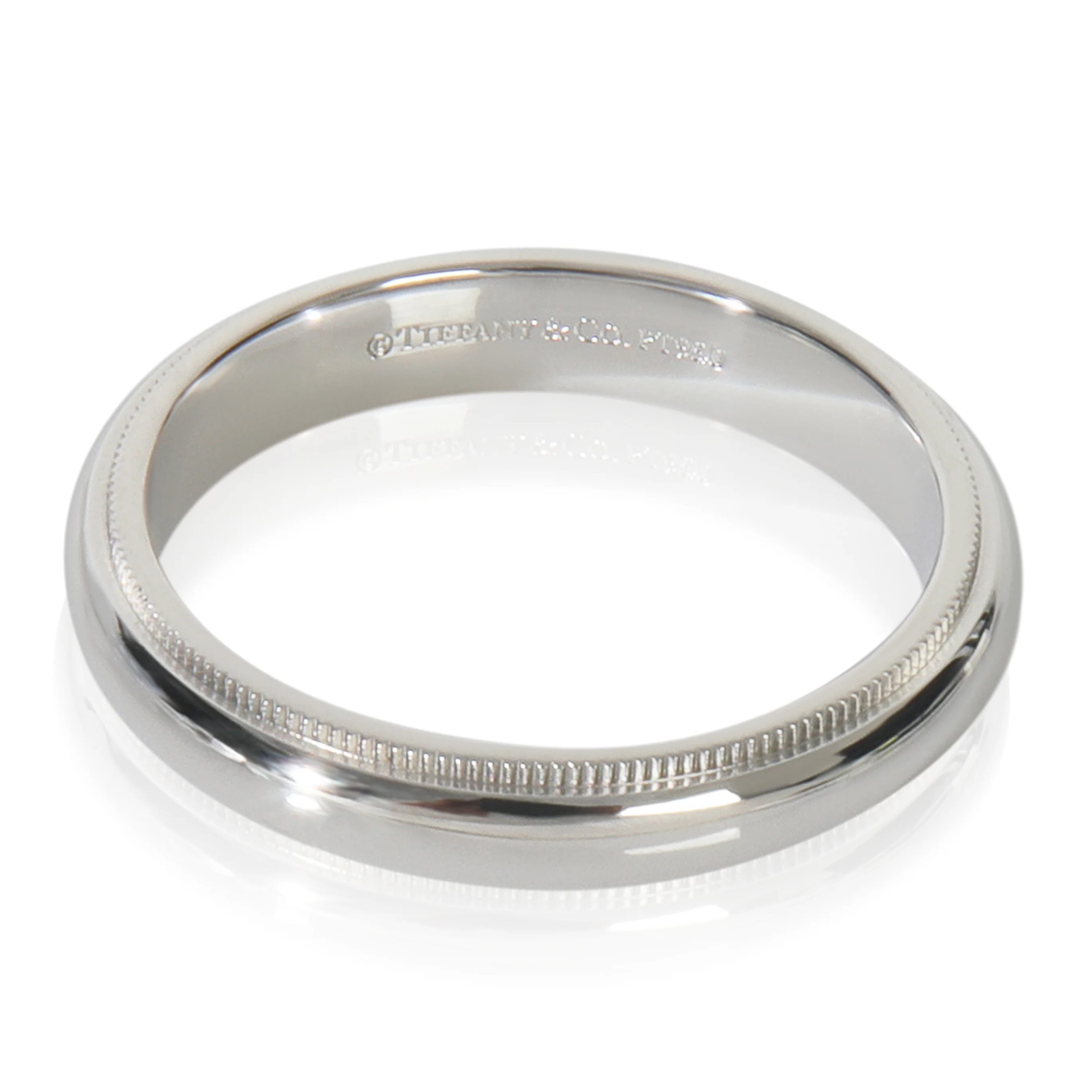 Platinum  Tiffany Together 4mm Milgrain Band