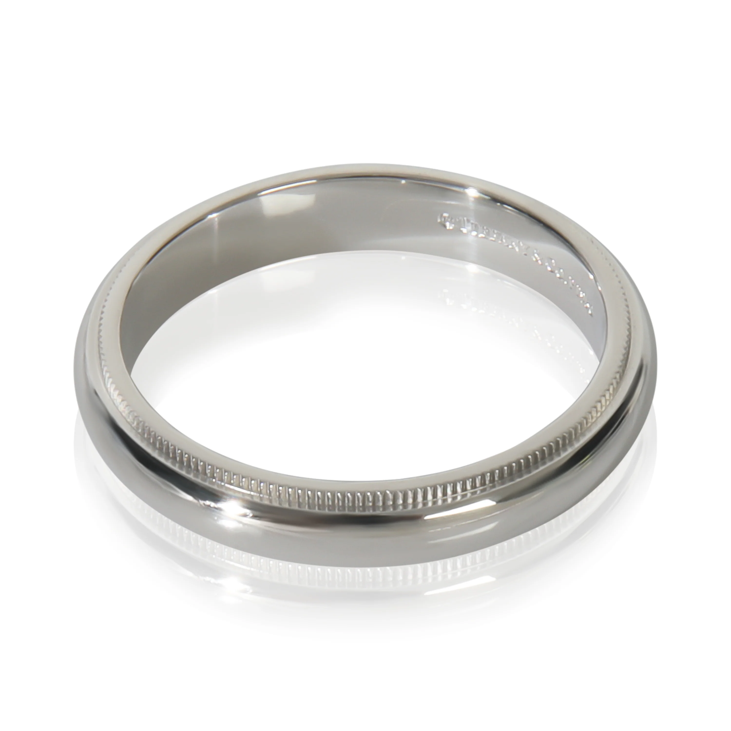 Platinum  Tiffany Together 4mm Milgrain Band - Image 2