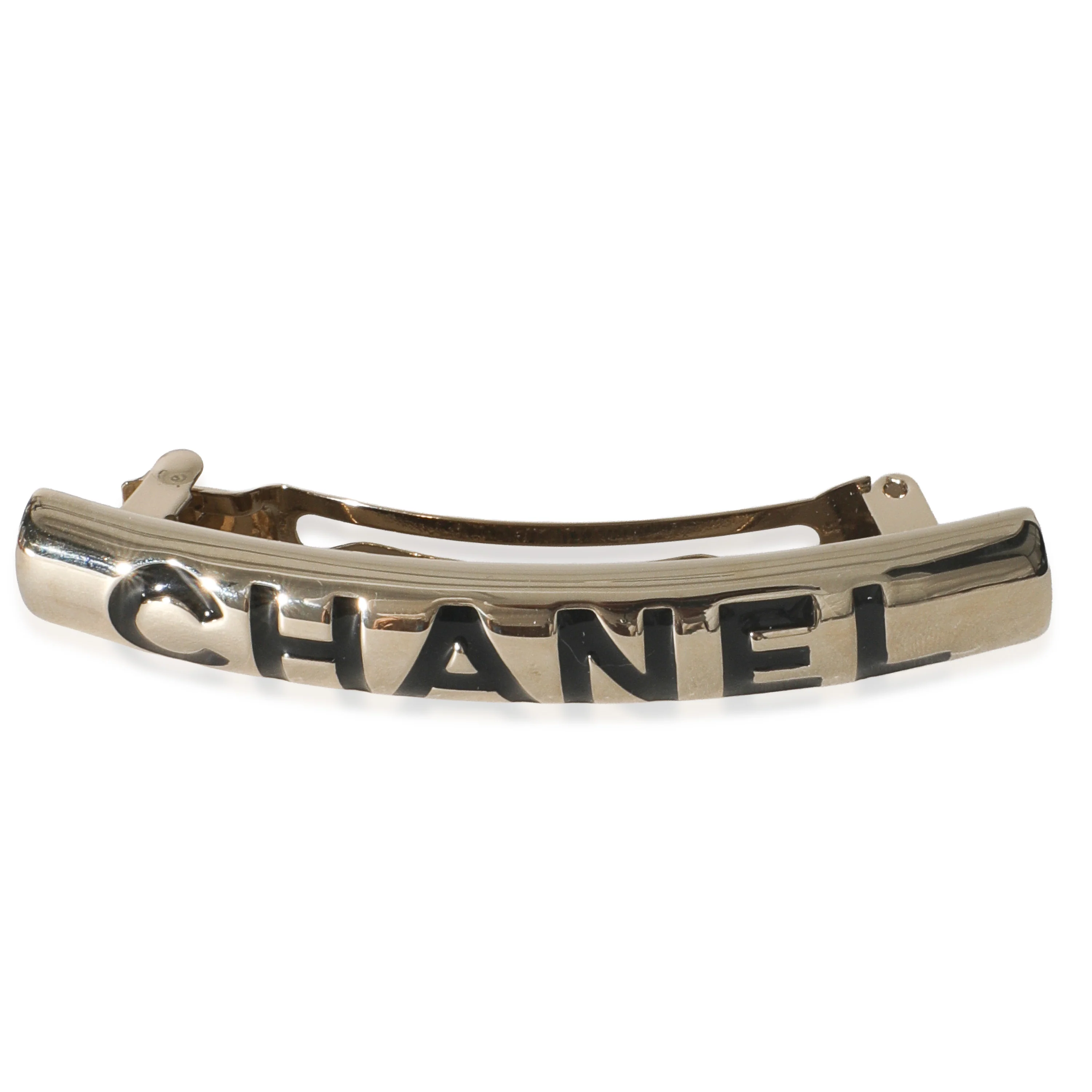 25A Gold Metal Enamel Logo Hair Clip - Image 2