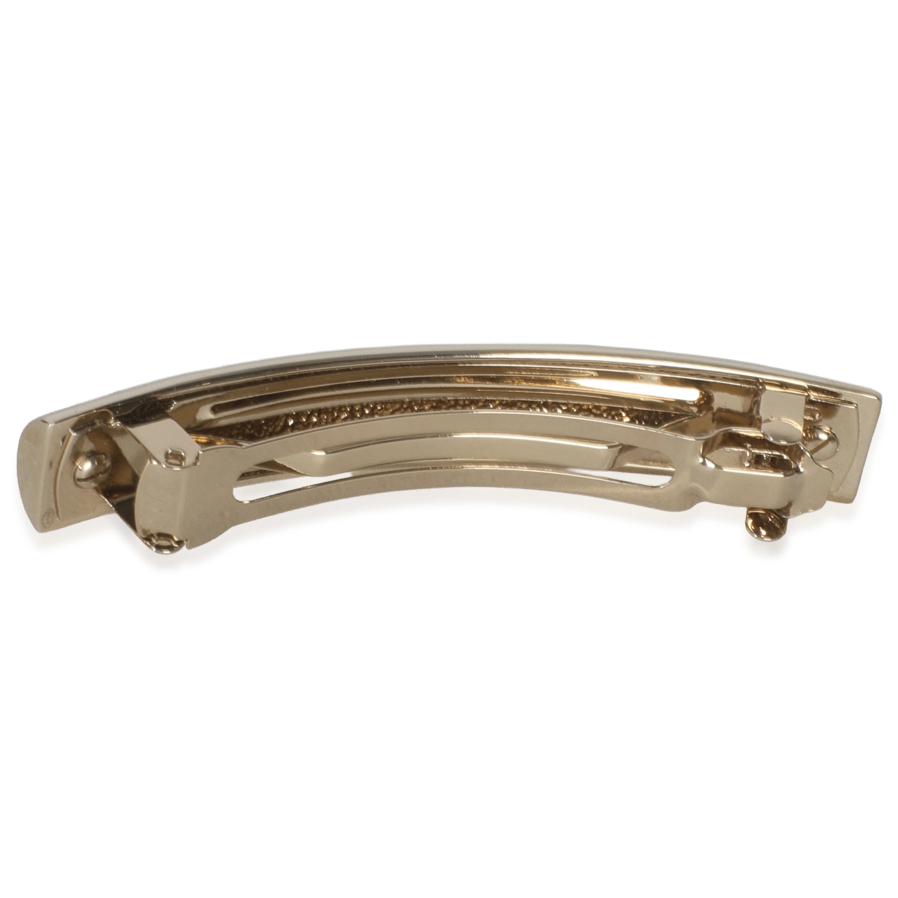25A Gold Metal Enamel Logo Hair Clip - Image 4