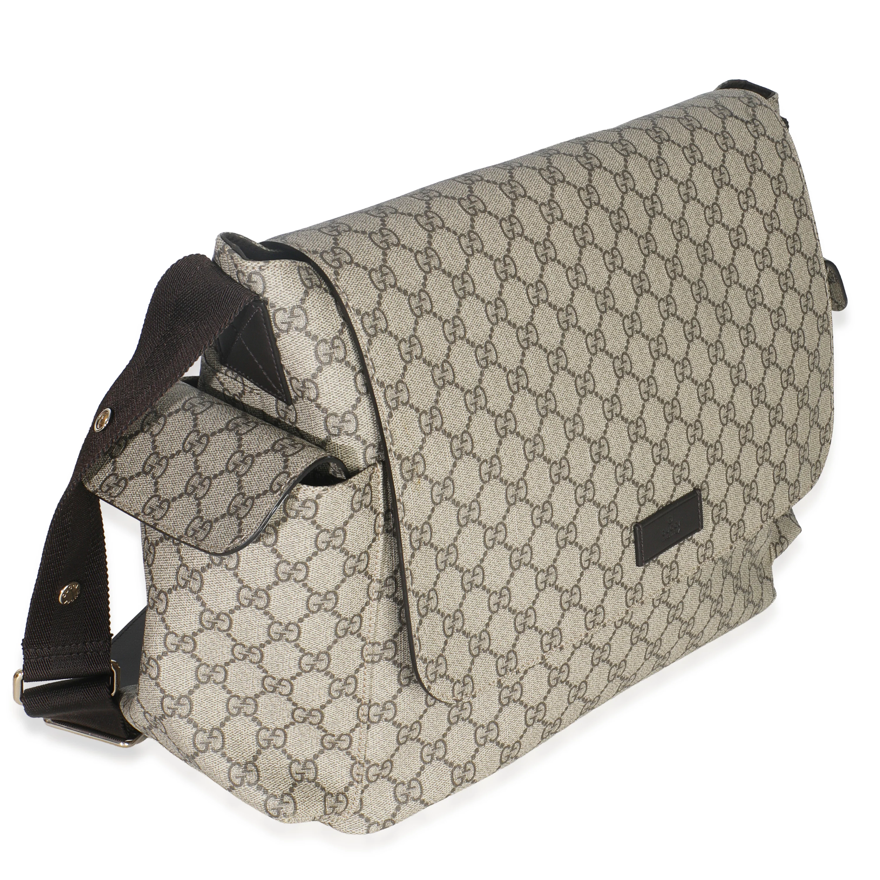 Beige GG Supreme Canvas Diaper Bag - Image 3