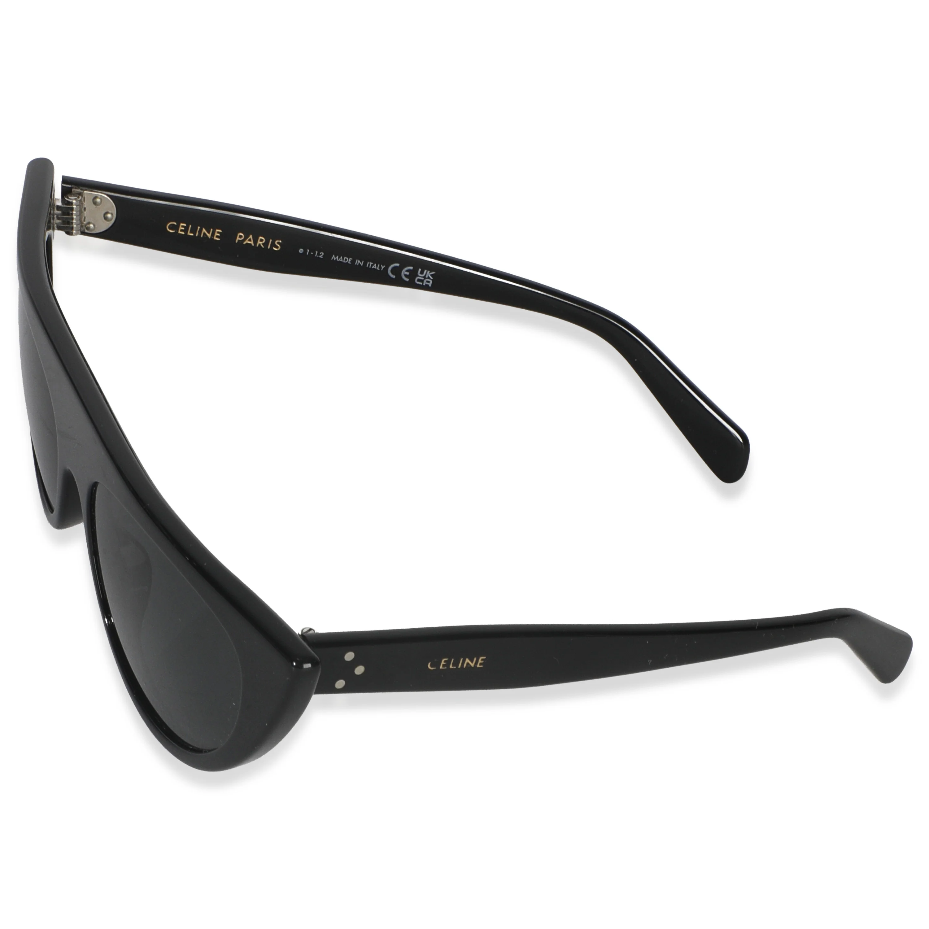 Black Acetate Cat Eye Sunglasses - Image 2