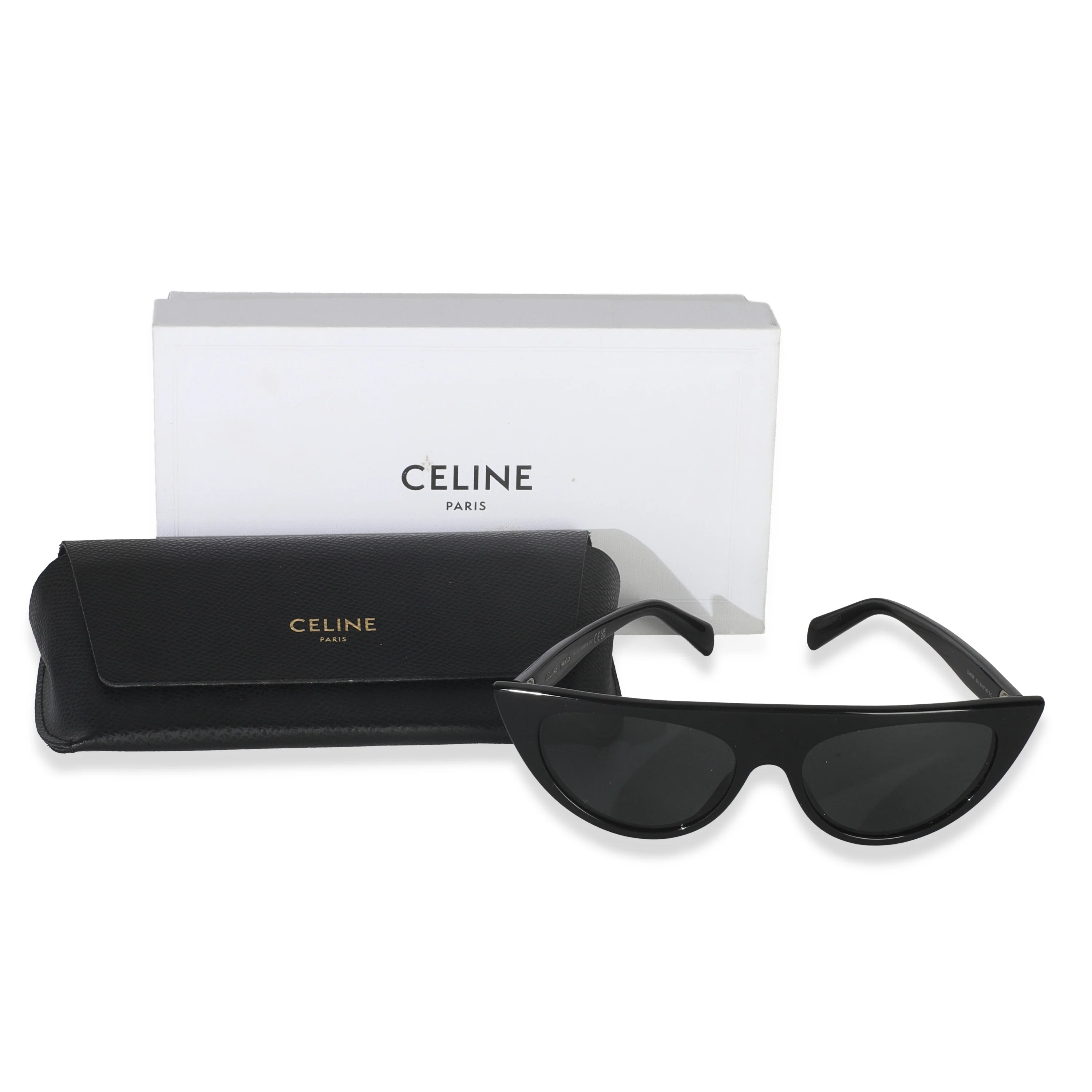 Black Acetate Cat Eye Sunglasses - Image 4