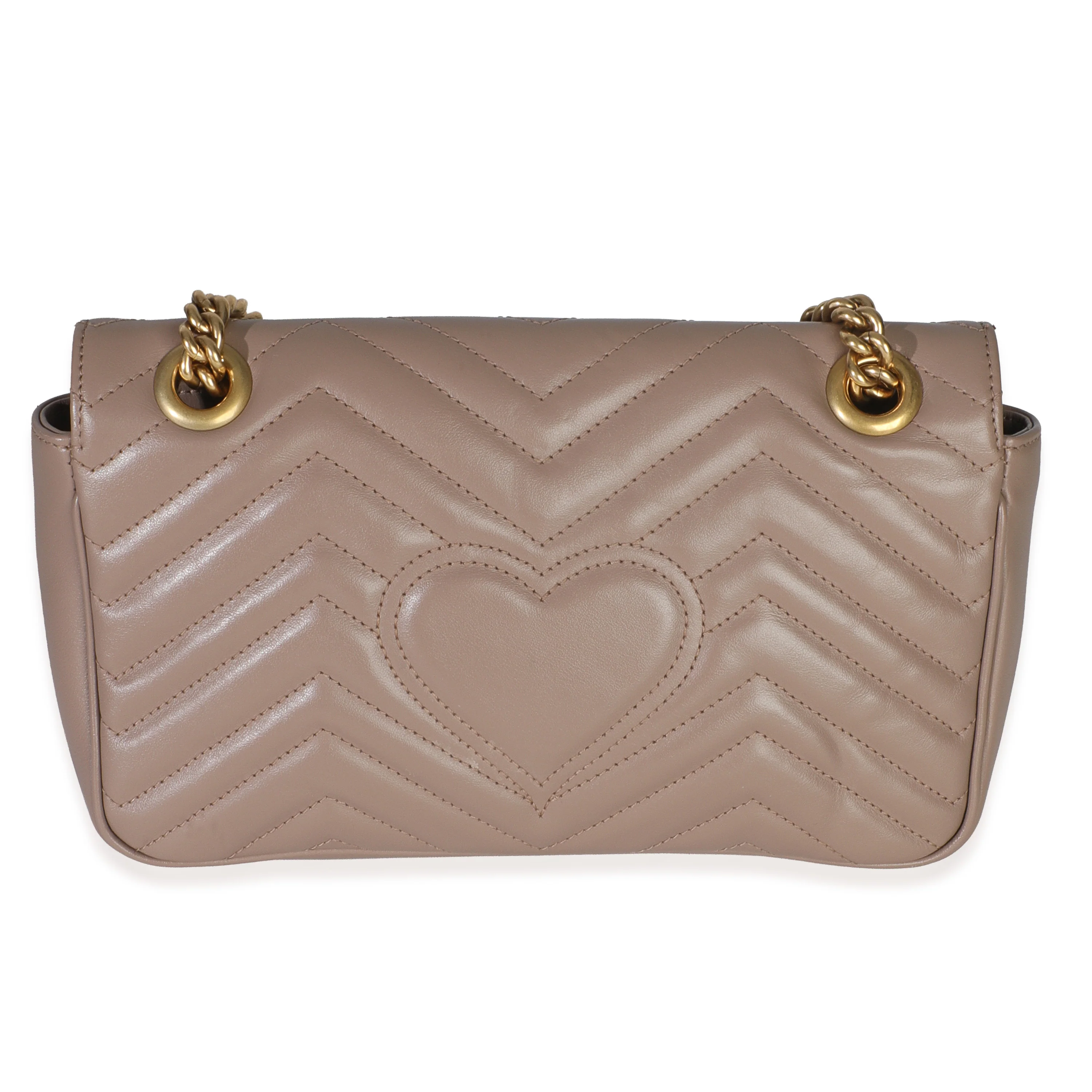 Porcelain Rose Calfskin Matelasse Medium GG Marmont Shoulder Bag - Image 4