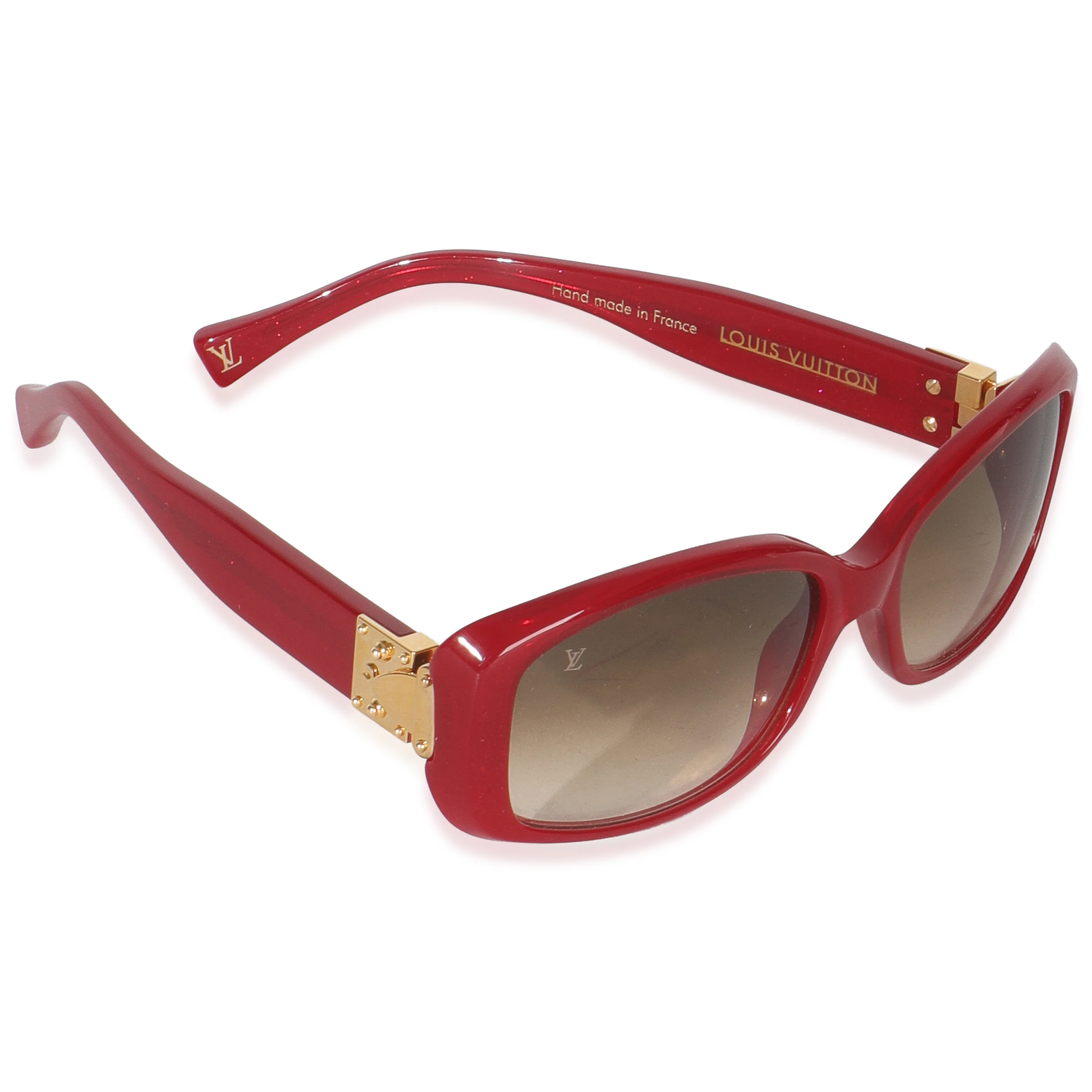Red Speckling Acetate Soupon Sunglasses - Image 2