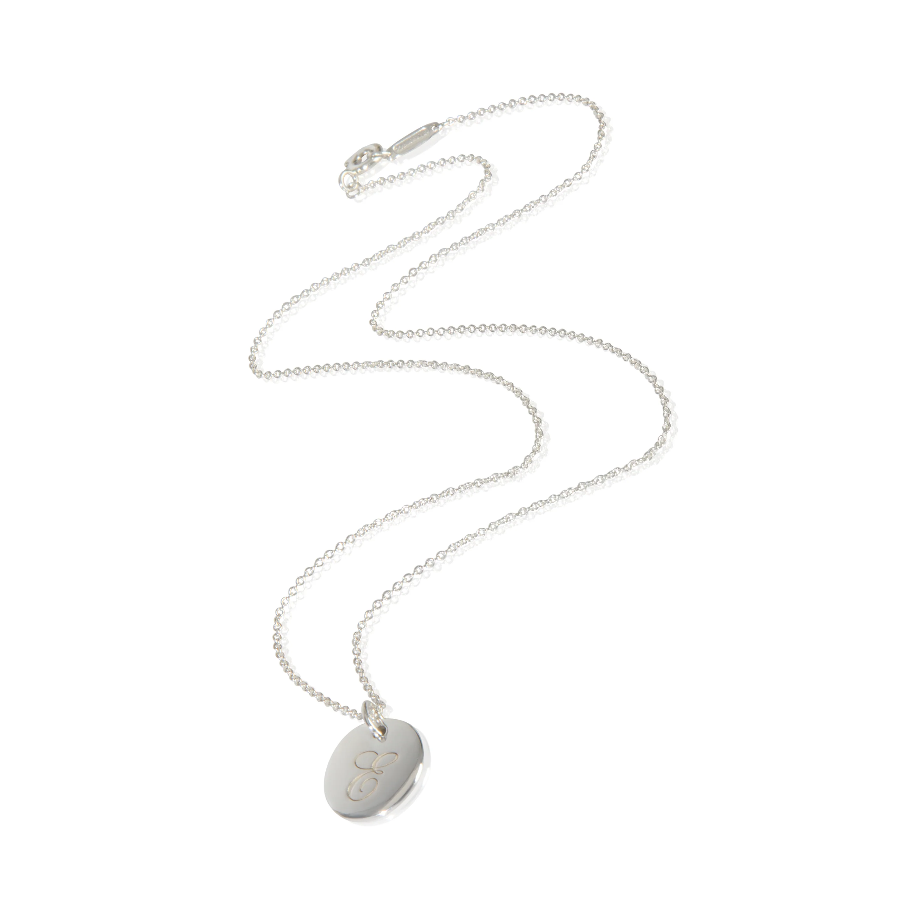 Sterling Silver  Notes Initial E Pendant - Image 3