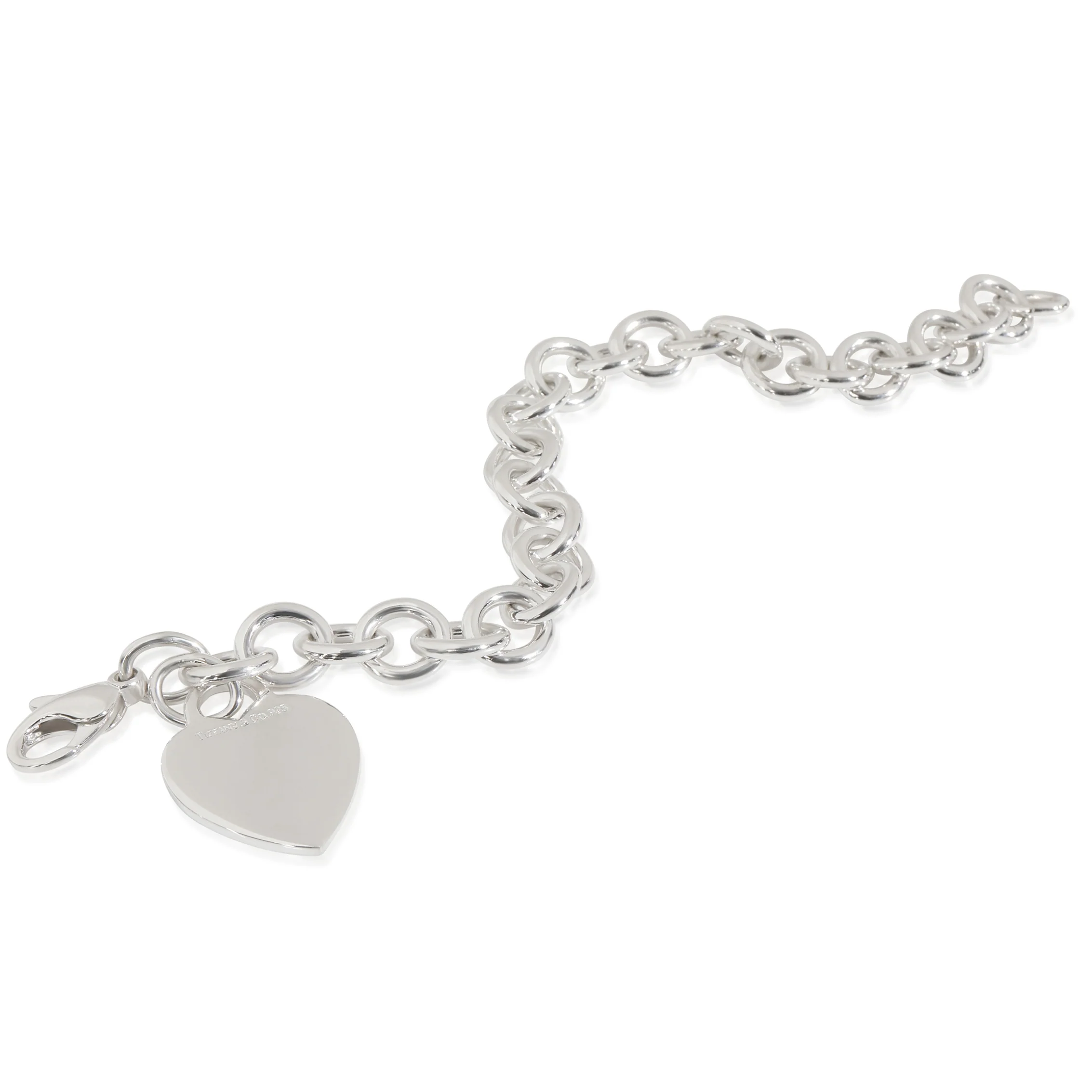 Sterling Silver  Heart Tag Bracelet - Image 4