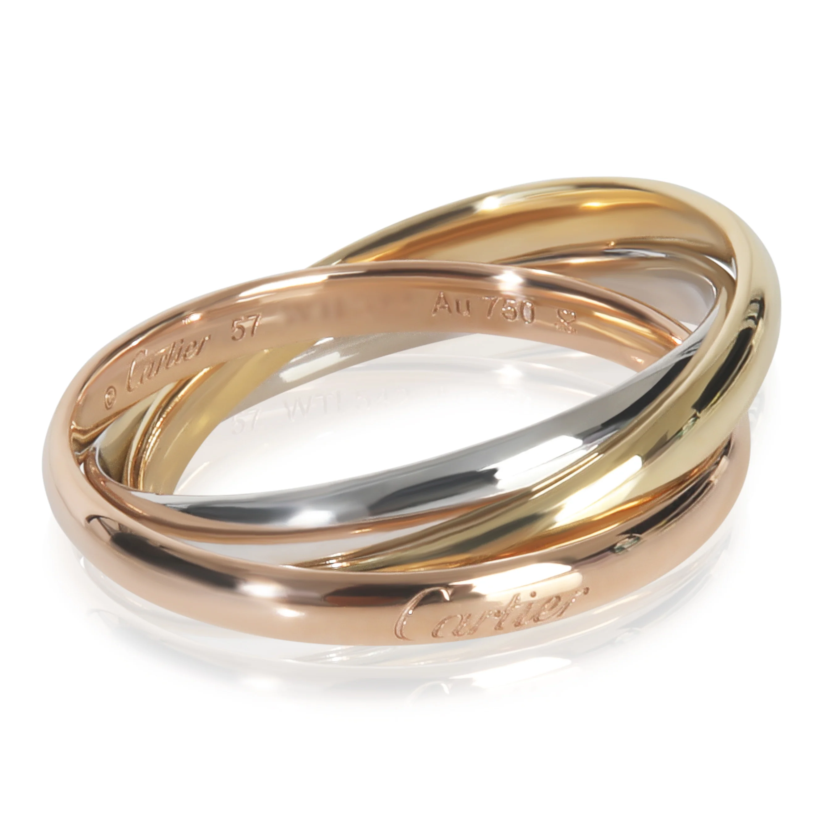 3-Tone Gold Small Model Trinity Ring