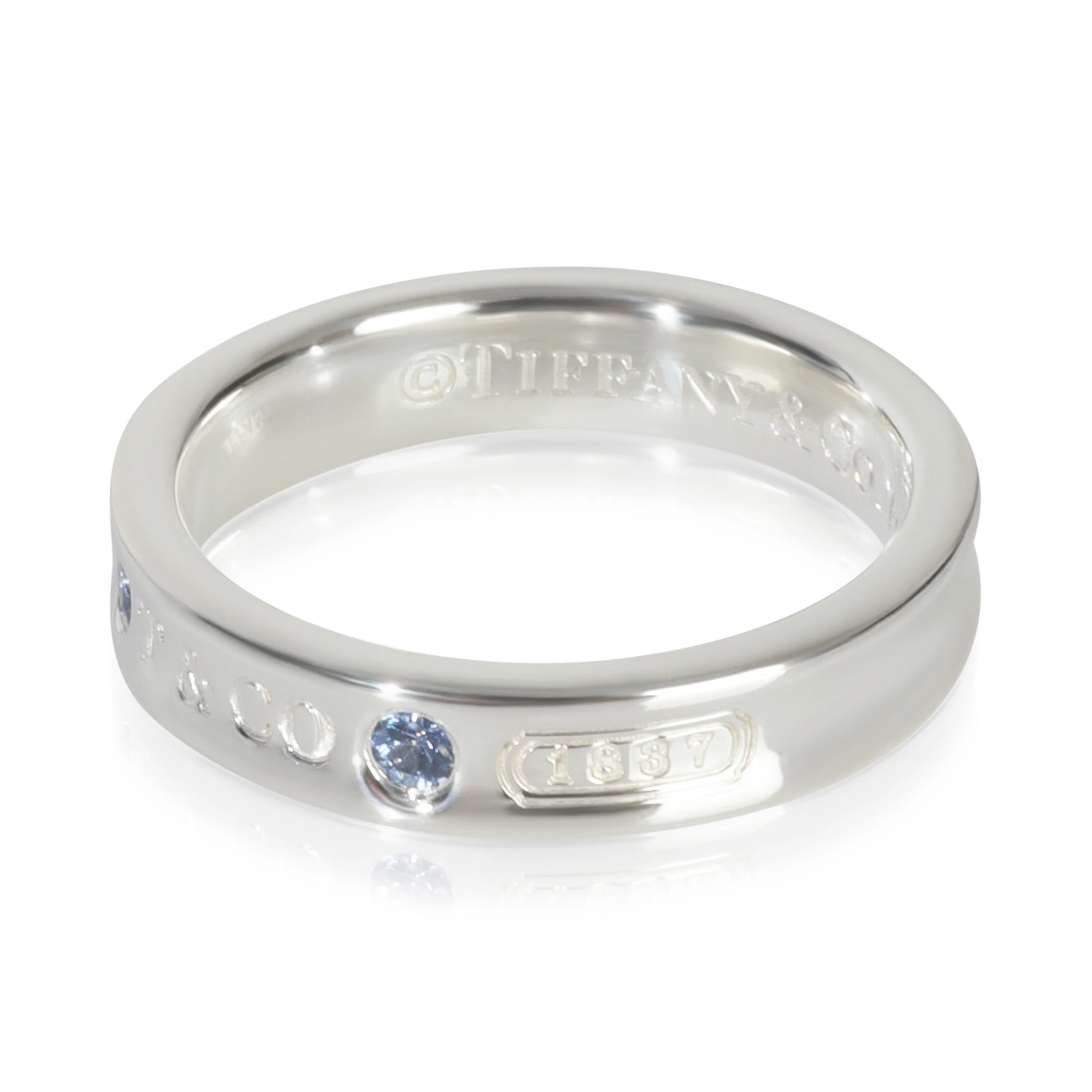 Sterling Silver Sapphire 1837 Narrow Ring - Image 2