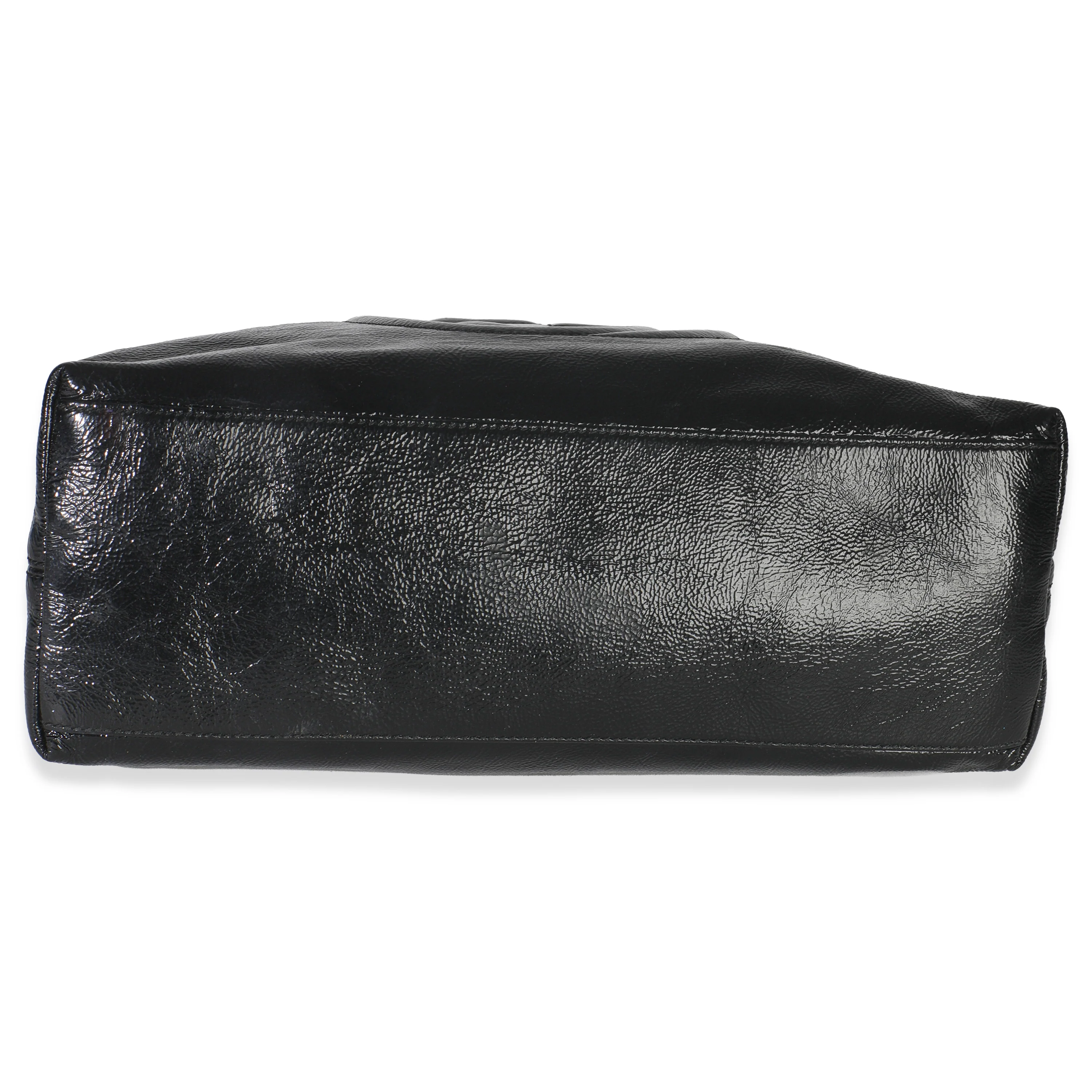 Black Patent Leather Medium Soho Chain Shoulder Bag - Image 4