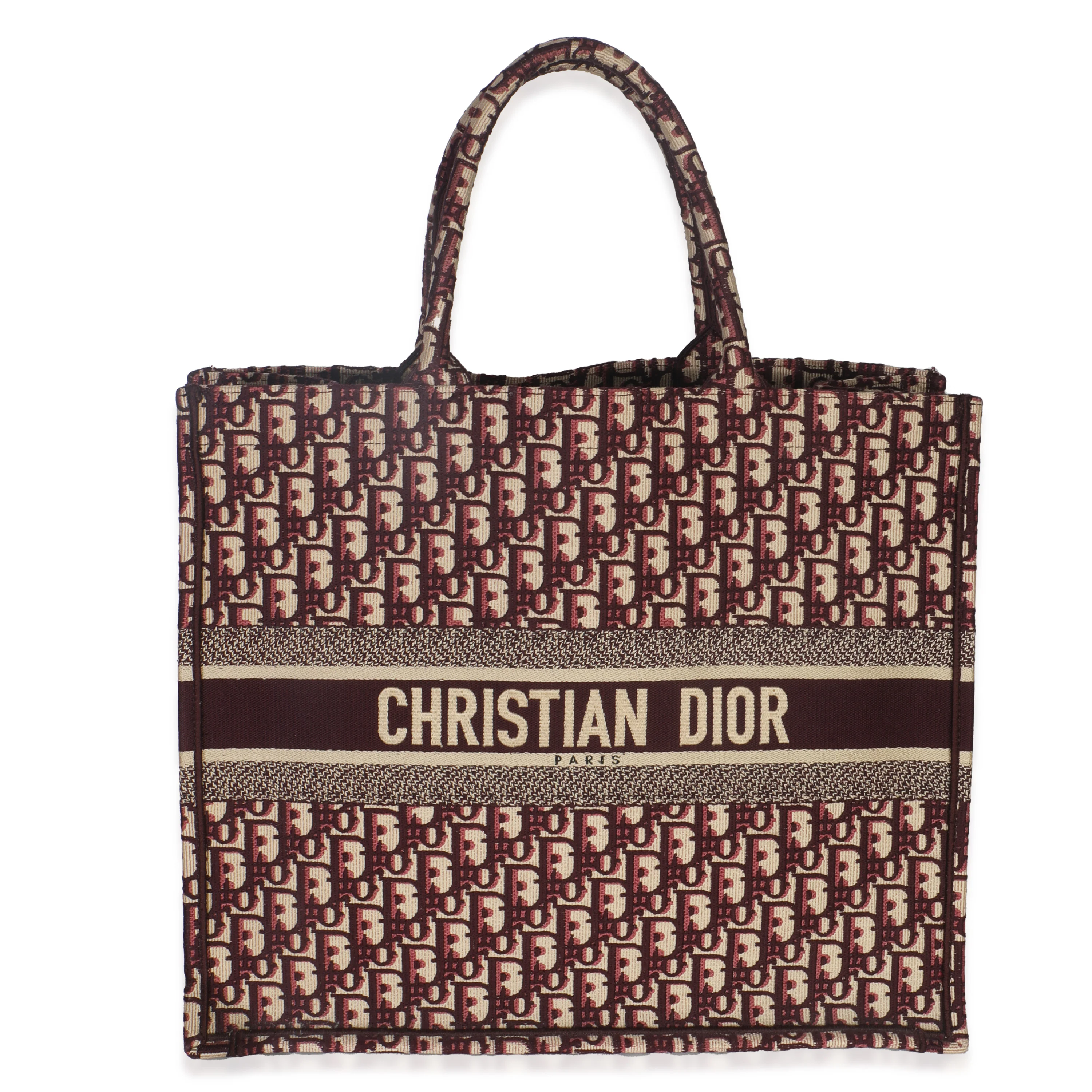 Burgundy Oblique Canvas Large Book Tote