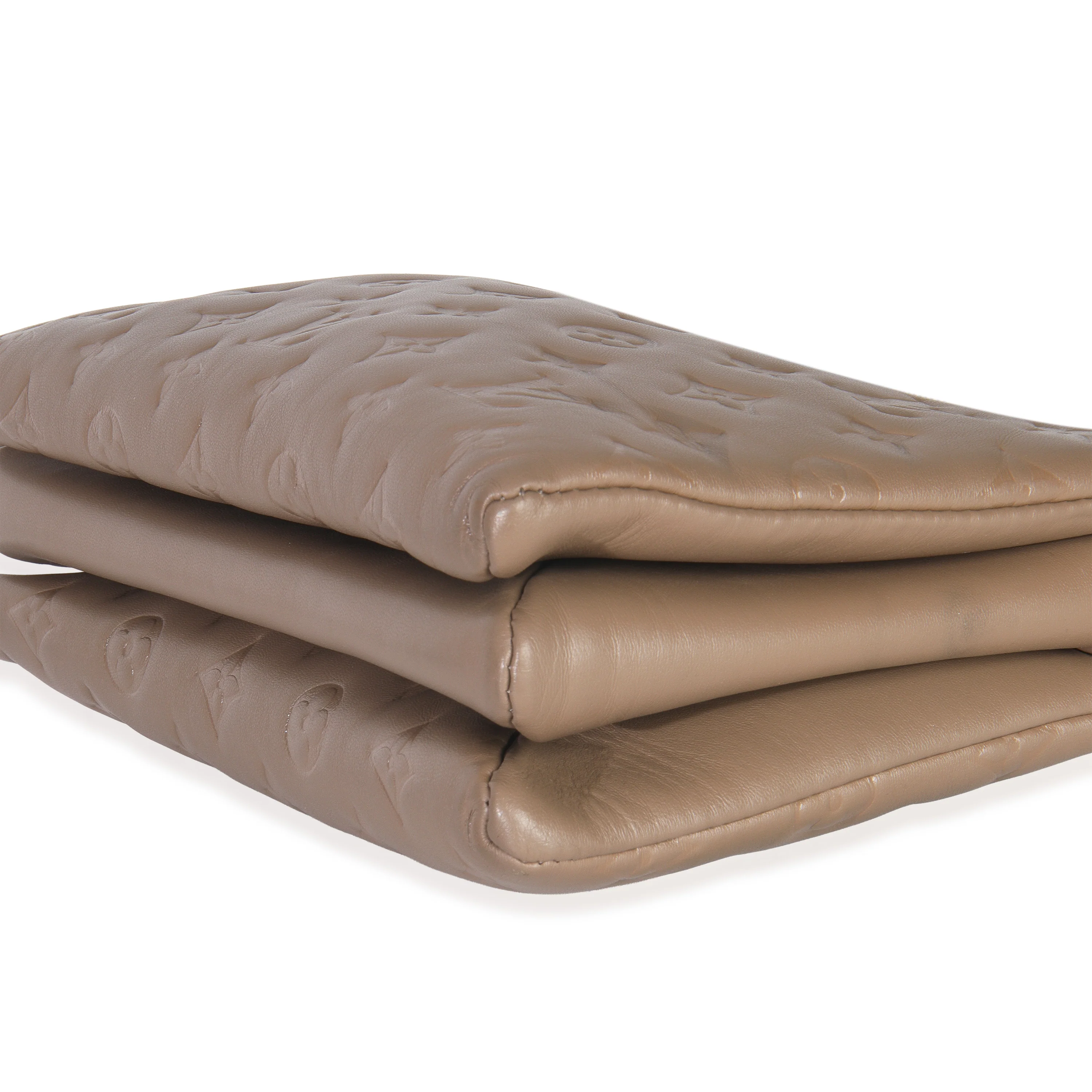Taupe Monogram Embossed Lambskin Coussin PM - Image 6