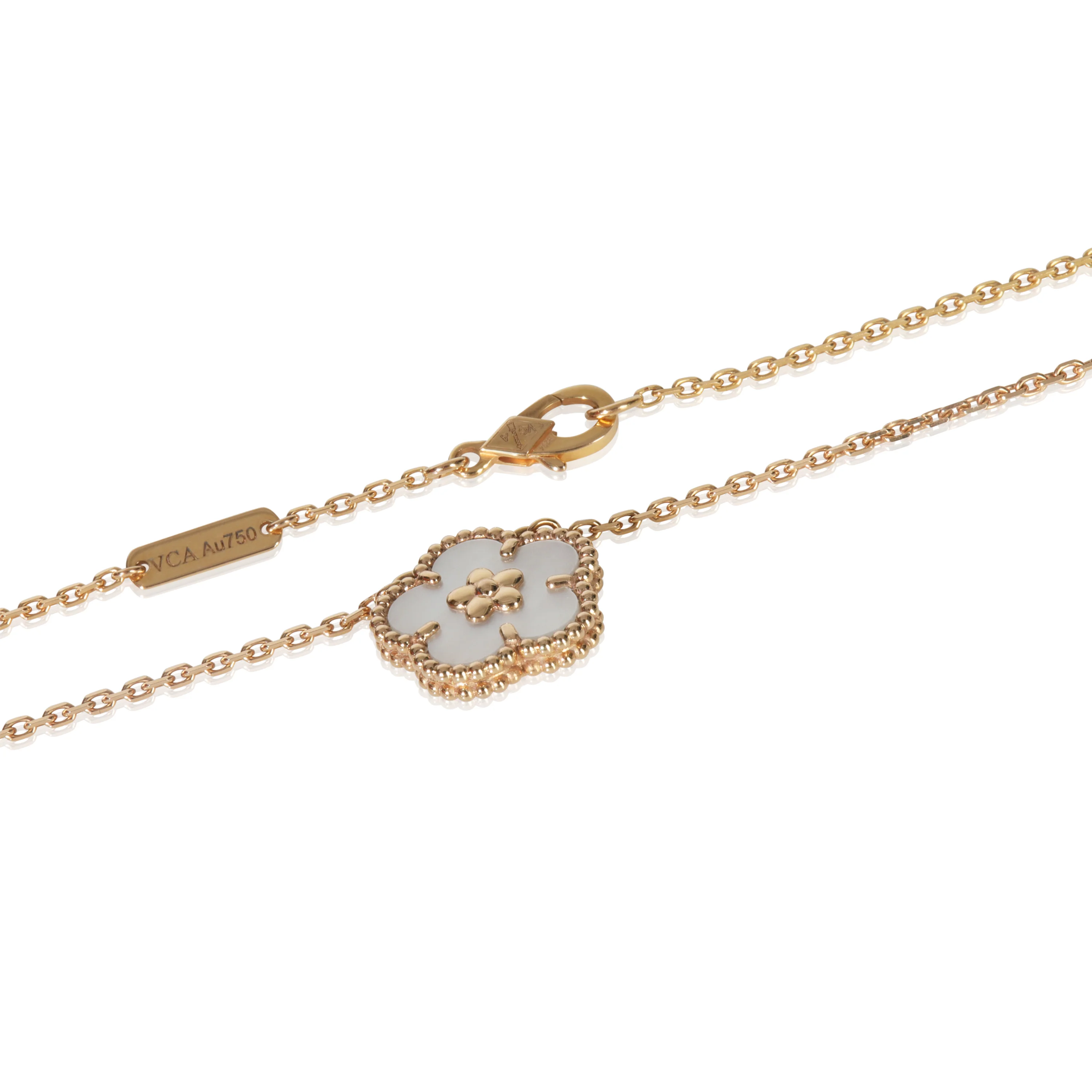 Rose Gold Mother Of Pearl Lucky Spring Plum Blossom Pendant - Image 2