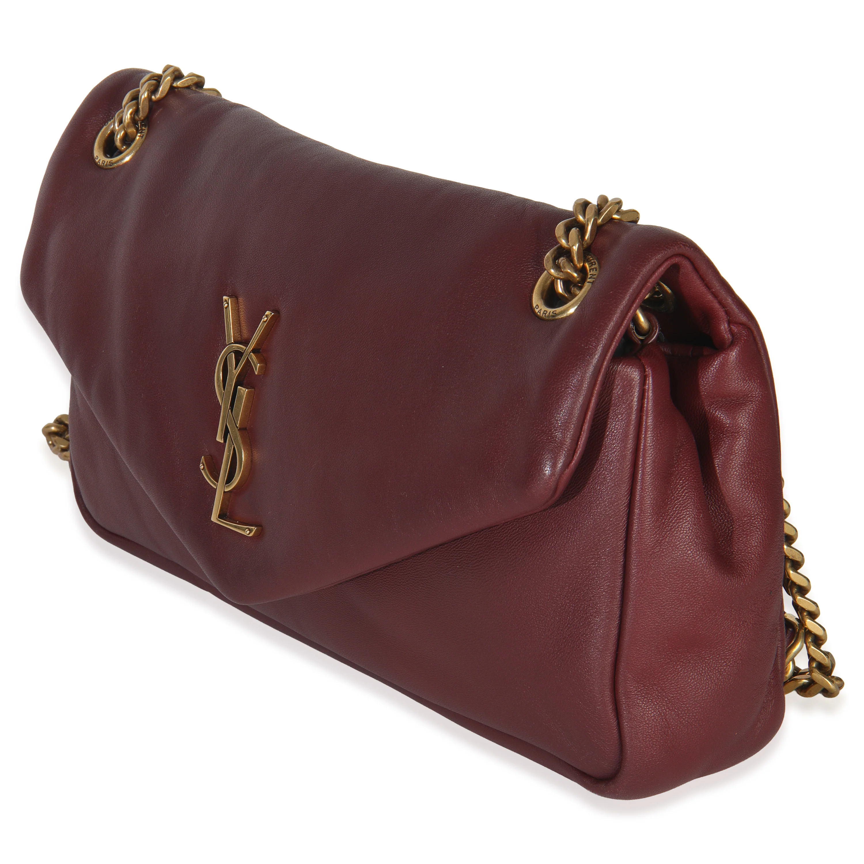 Deep Raspberry Smooth Lambskin Small Calypso Chain Bag - Image 2