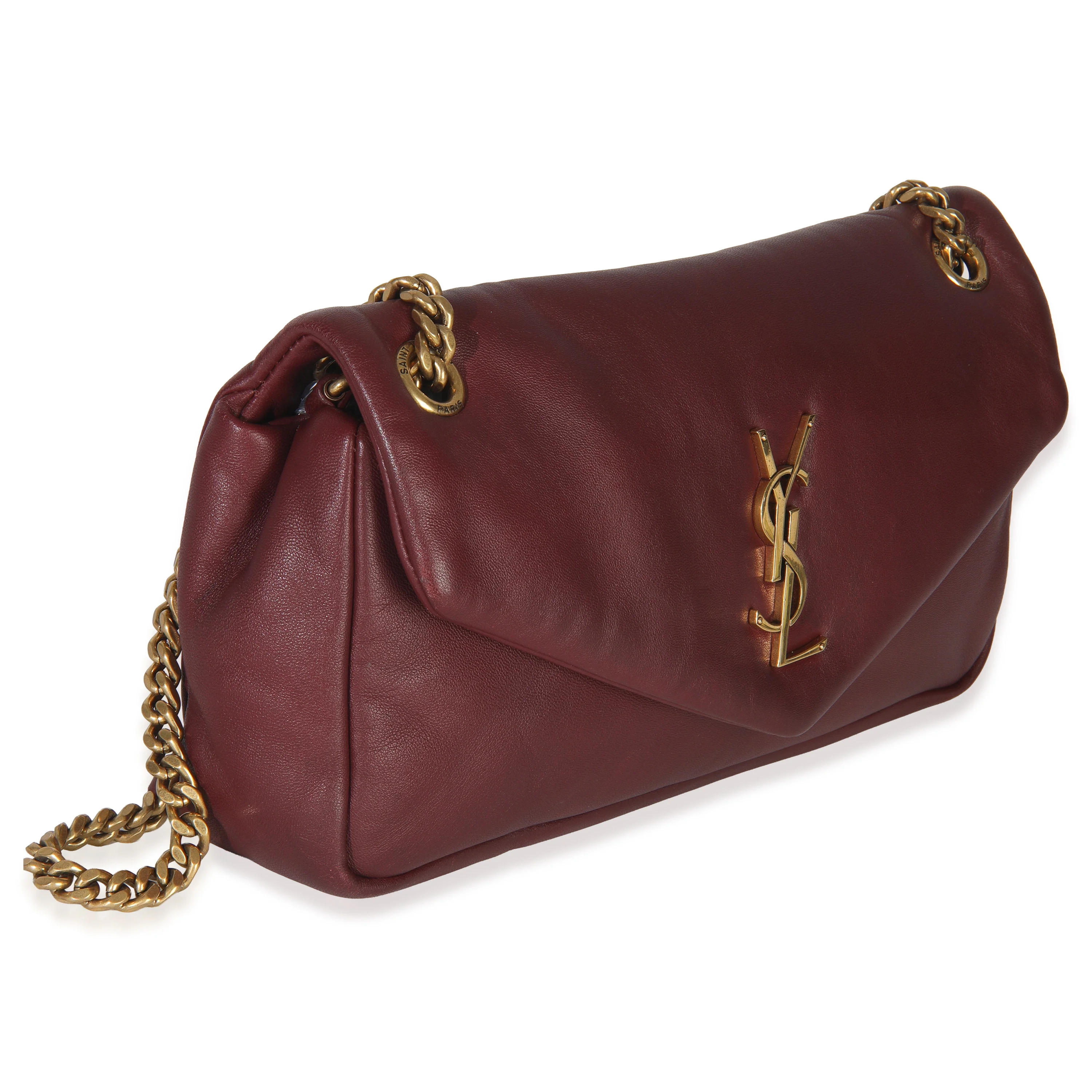 Deep Raspberry Smooth Lambskin Small Calypso Chain Bag - Image 3