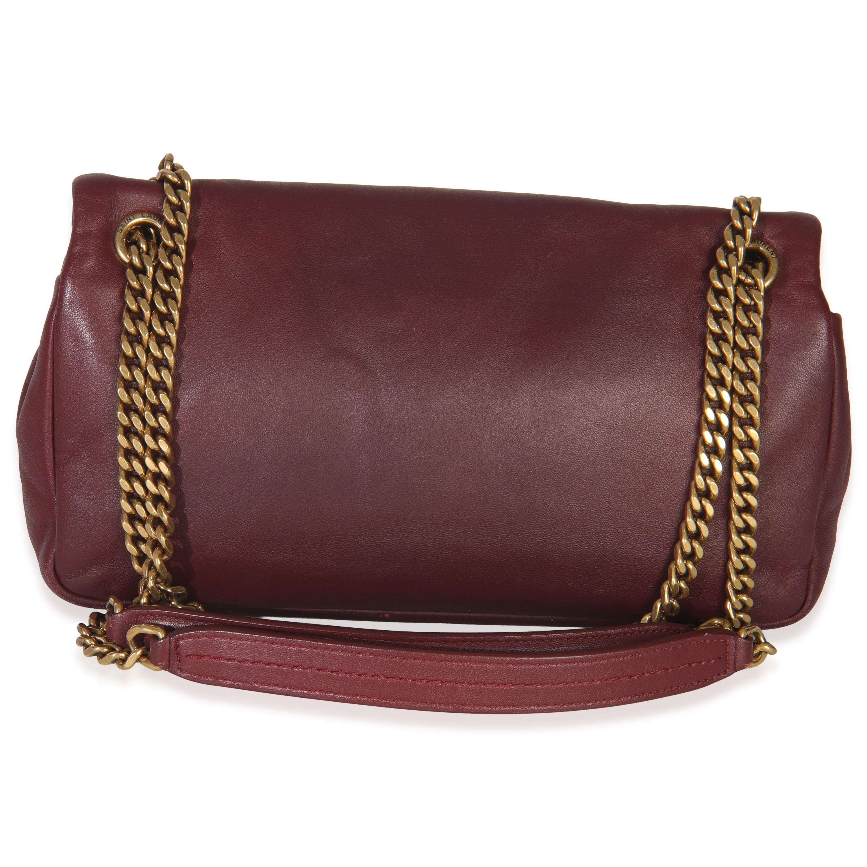 Deep Raspberry Smooth Lambskin Small Calypso Chain Bag - Image 4