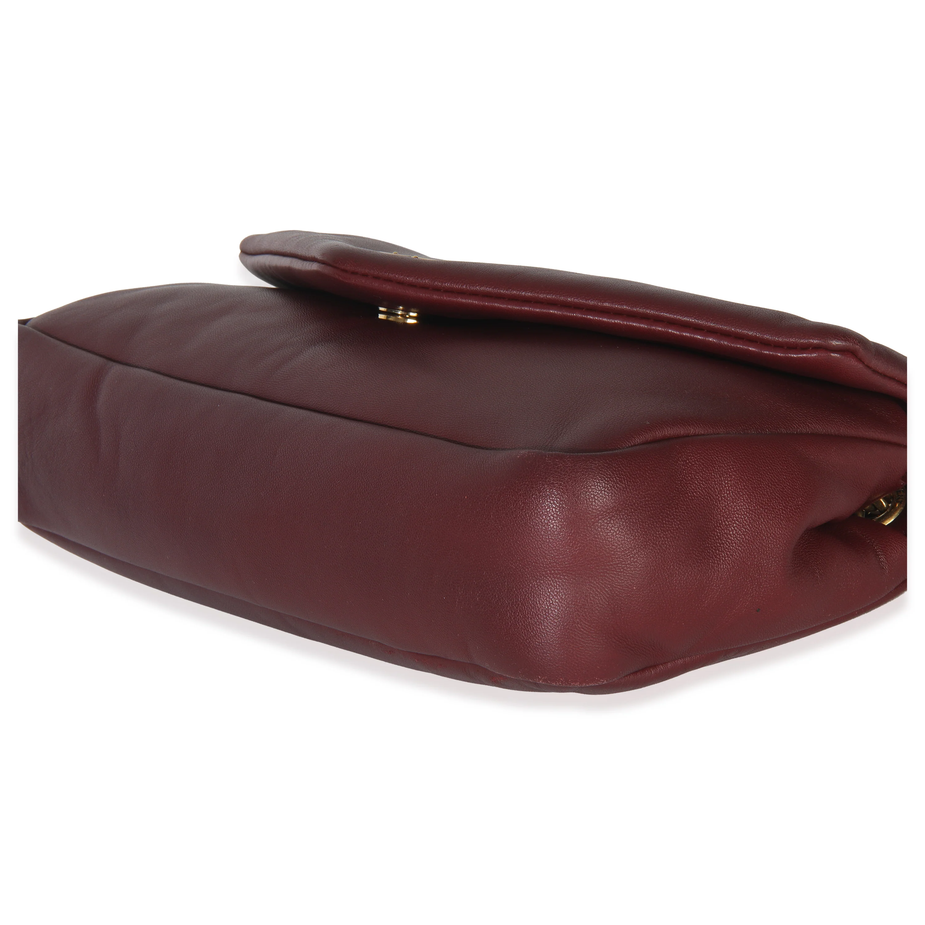 Deep Raspberry Smooth Lambskin Small Calypso Chain Bag - Image 6