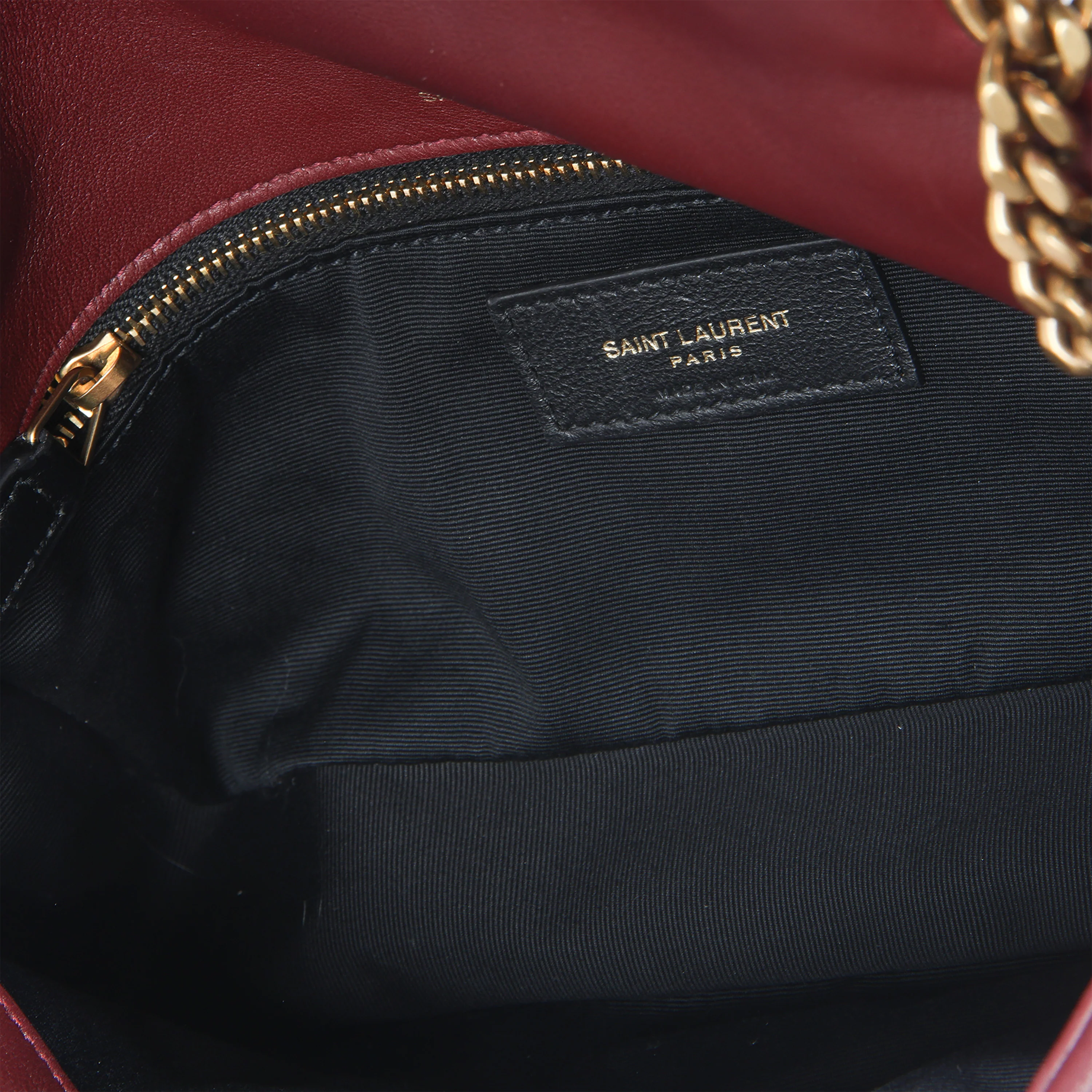 Deep Raspberry Smooth Lambskin Small Calypso Chain Bag - Image 8
