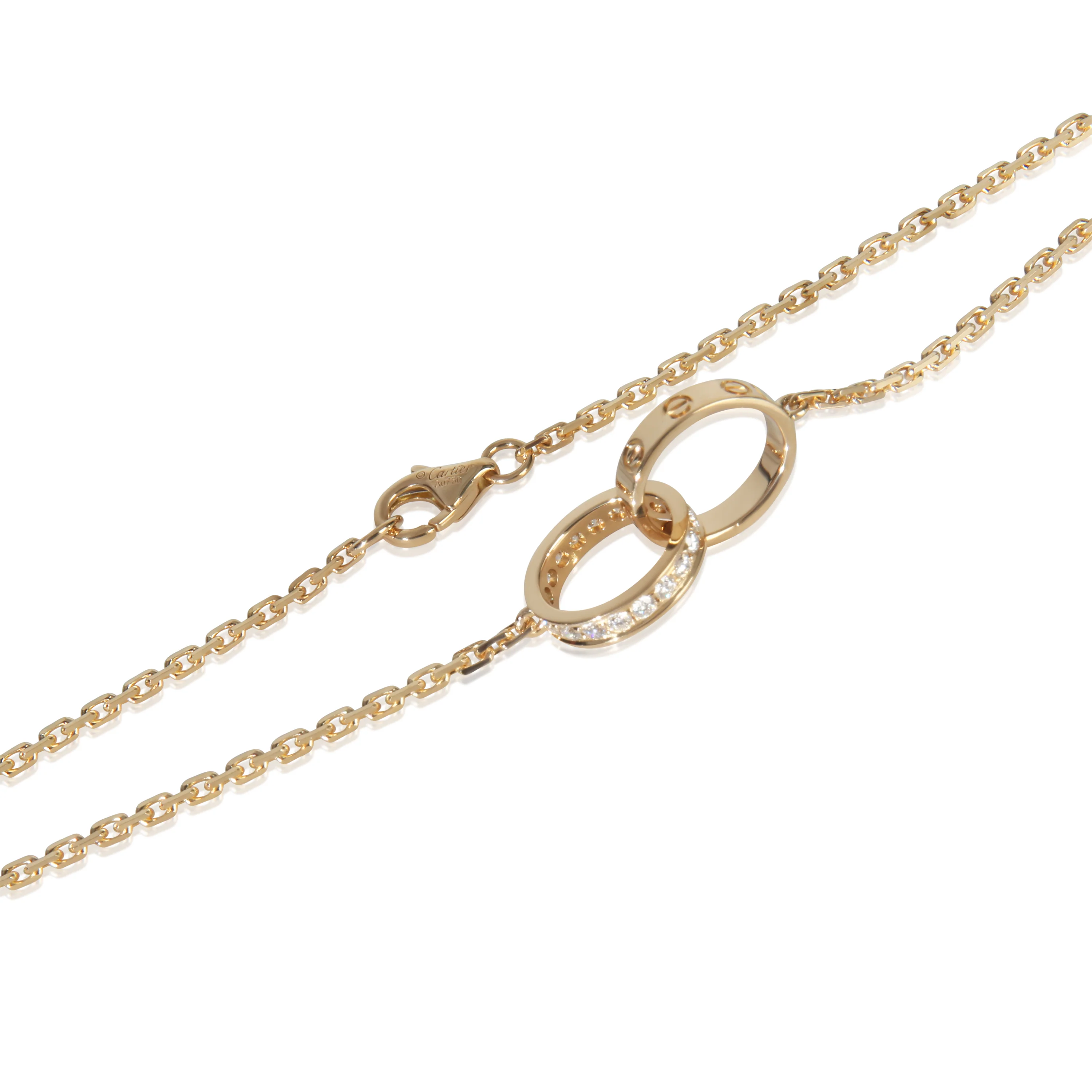 Yellow Gold Diamond Love Necklace - Image 2