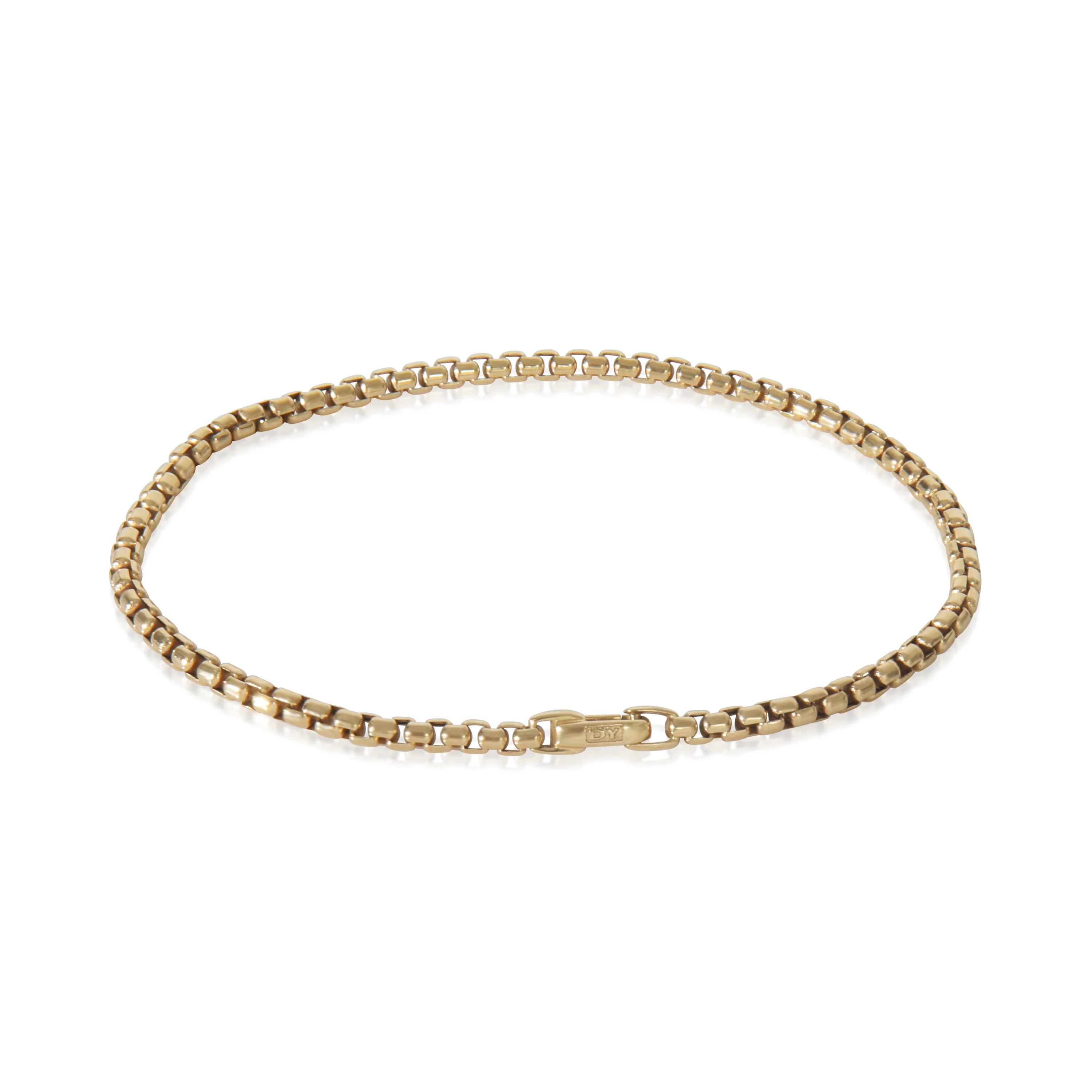 Yellow Gold  Box Chain Bracelet - Image 4