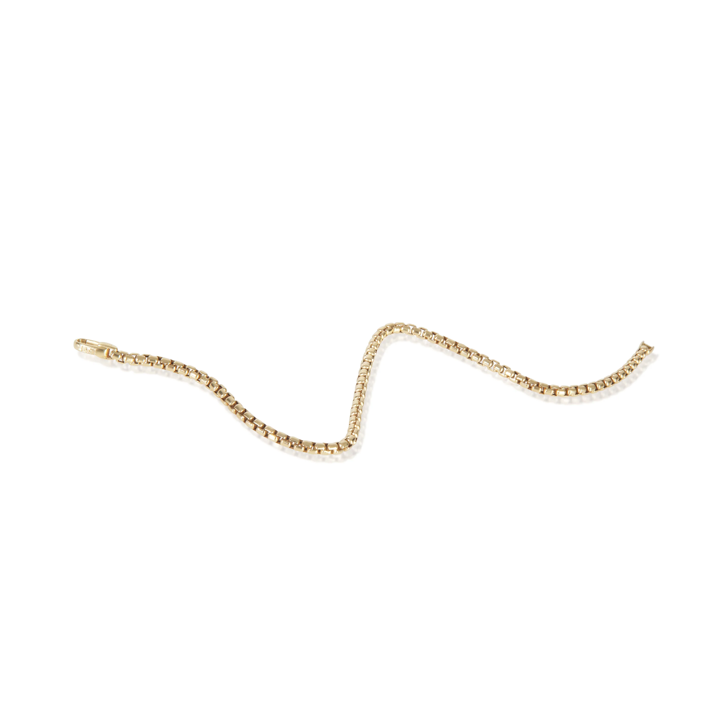 Yellow Gold  Box Chain Bracelet - Image 6