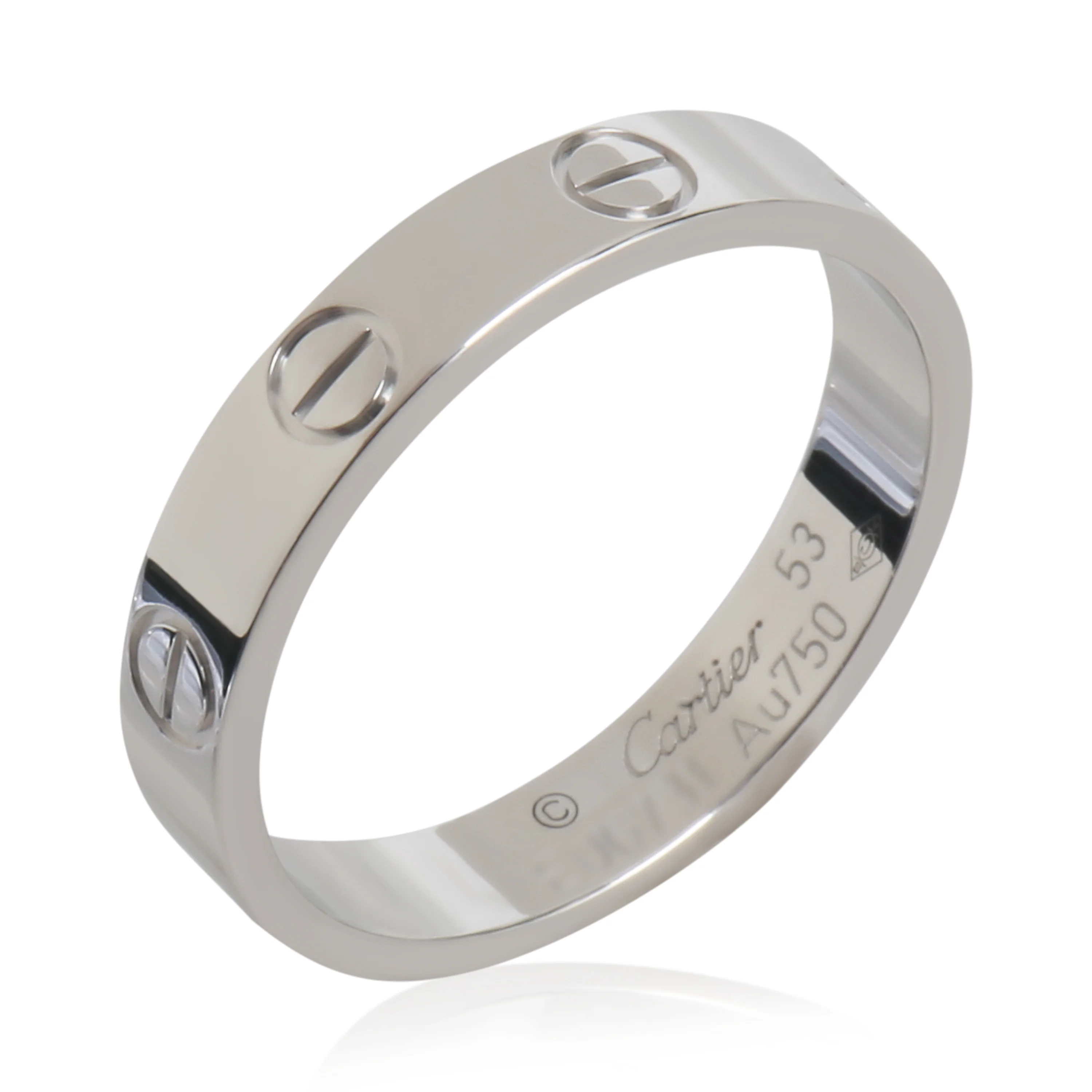 White Gold  Small Model Love Ring - Image 4