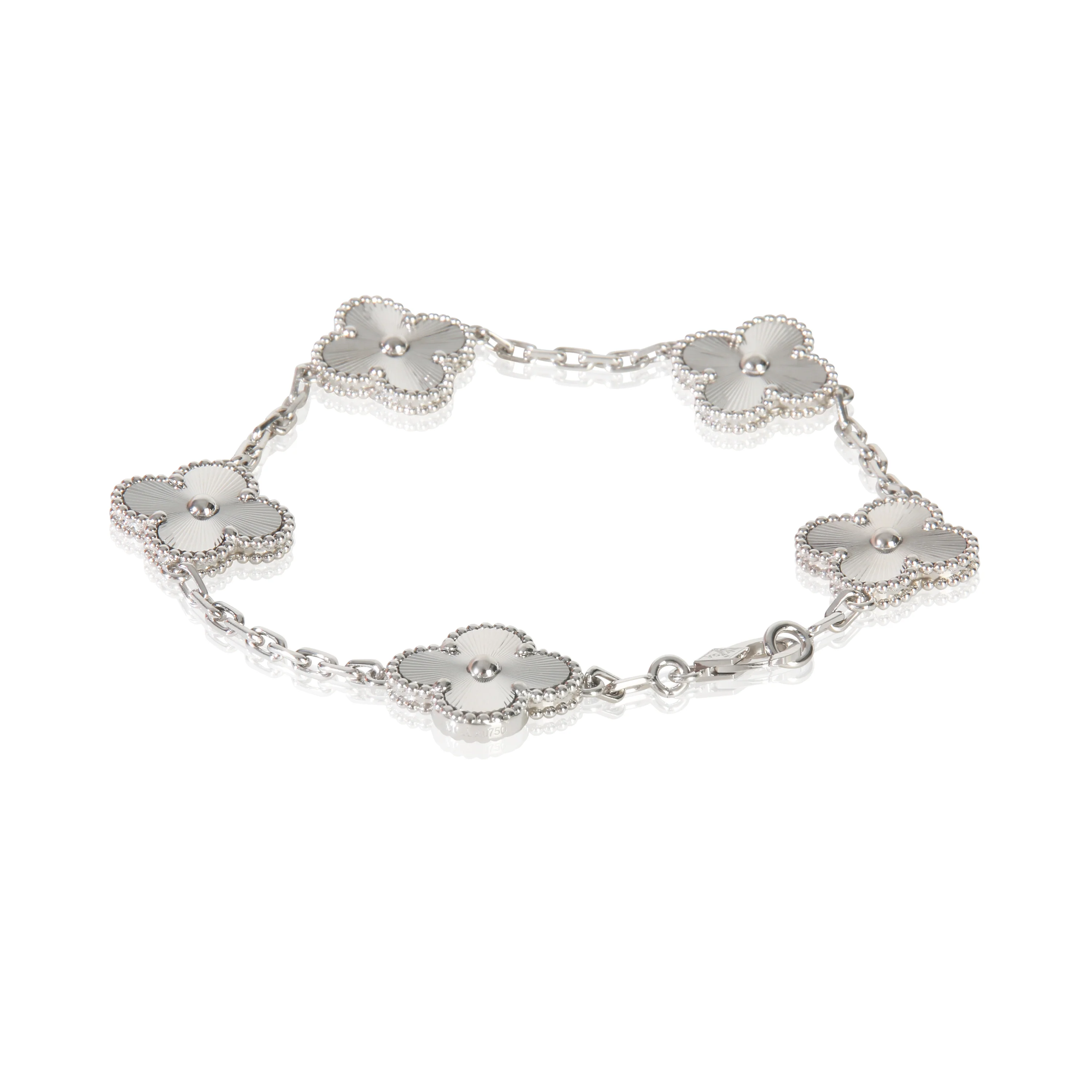White Gold  Vintage Alhambra Bracelet - Image 3