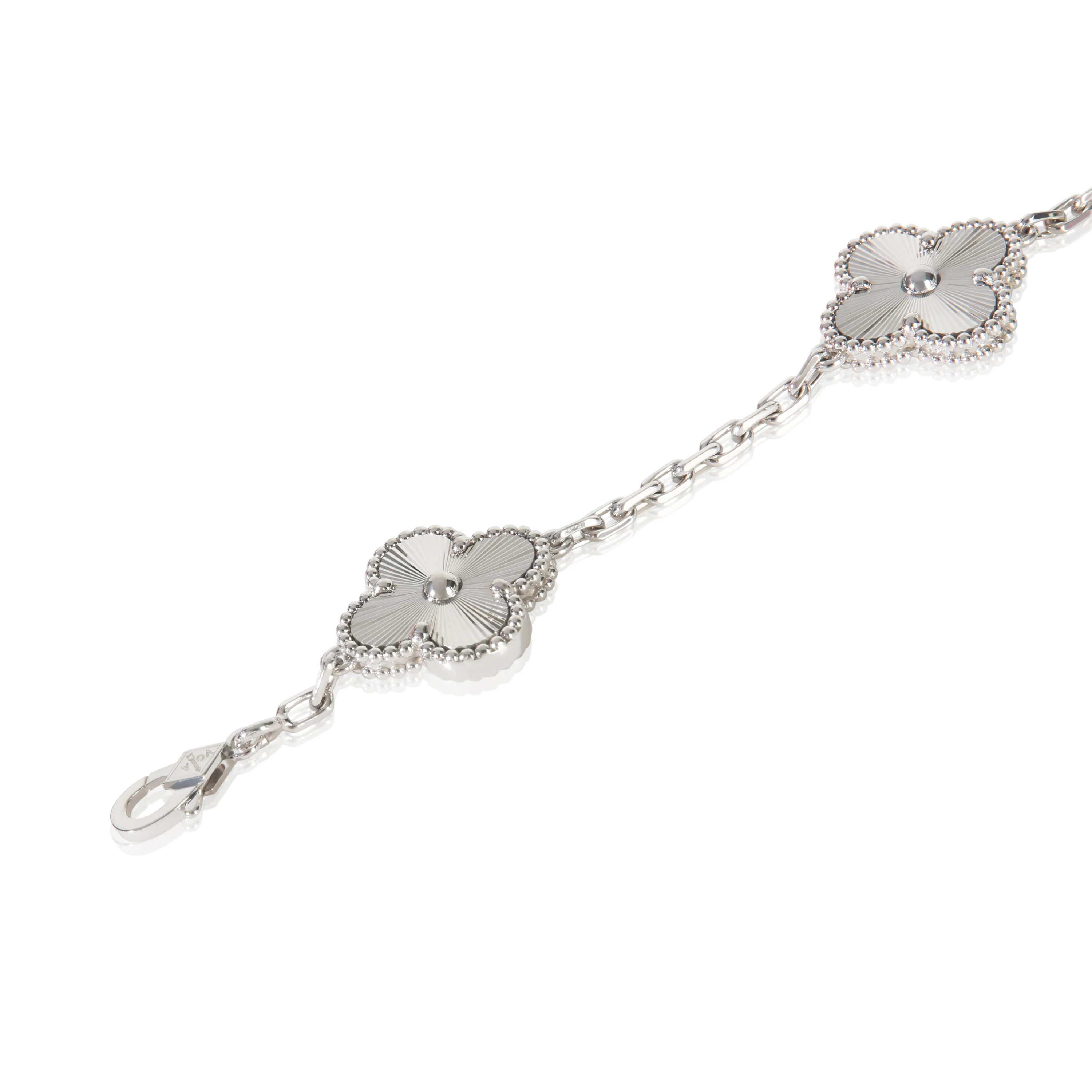White Gold  Vintage Alhambra Bracelet - Image 6