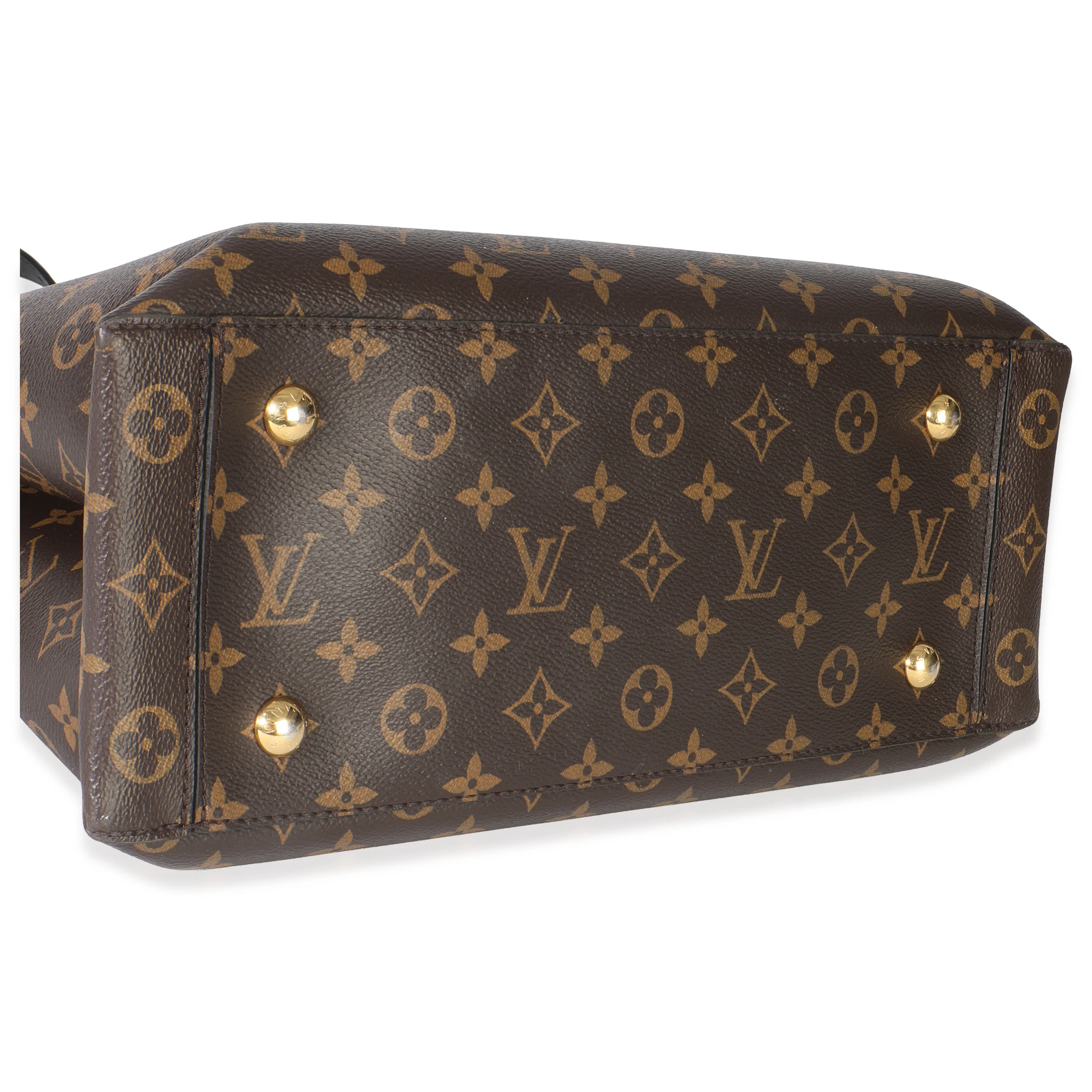 Black Monogram Canvas Flower Tote - Image 8