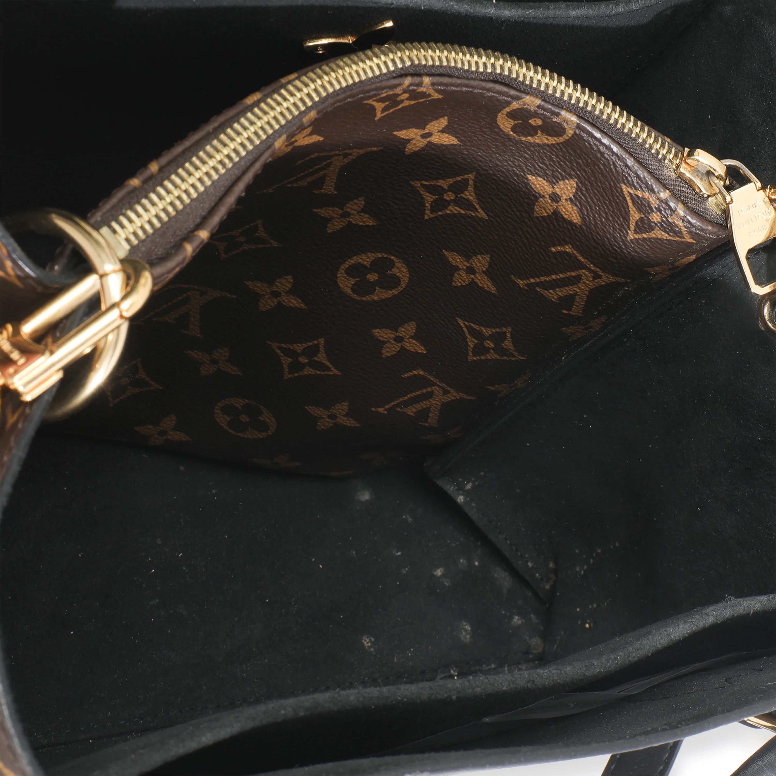 Black Monogram Canvas Flower Tote - Image 9