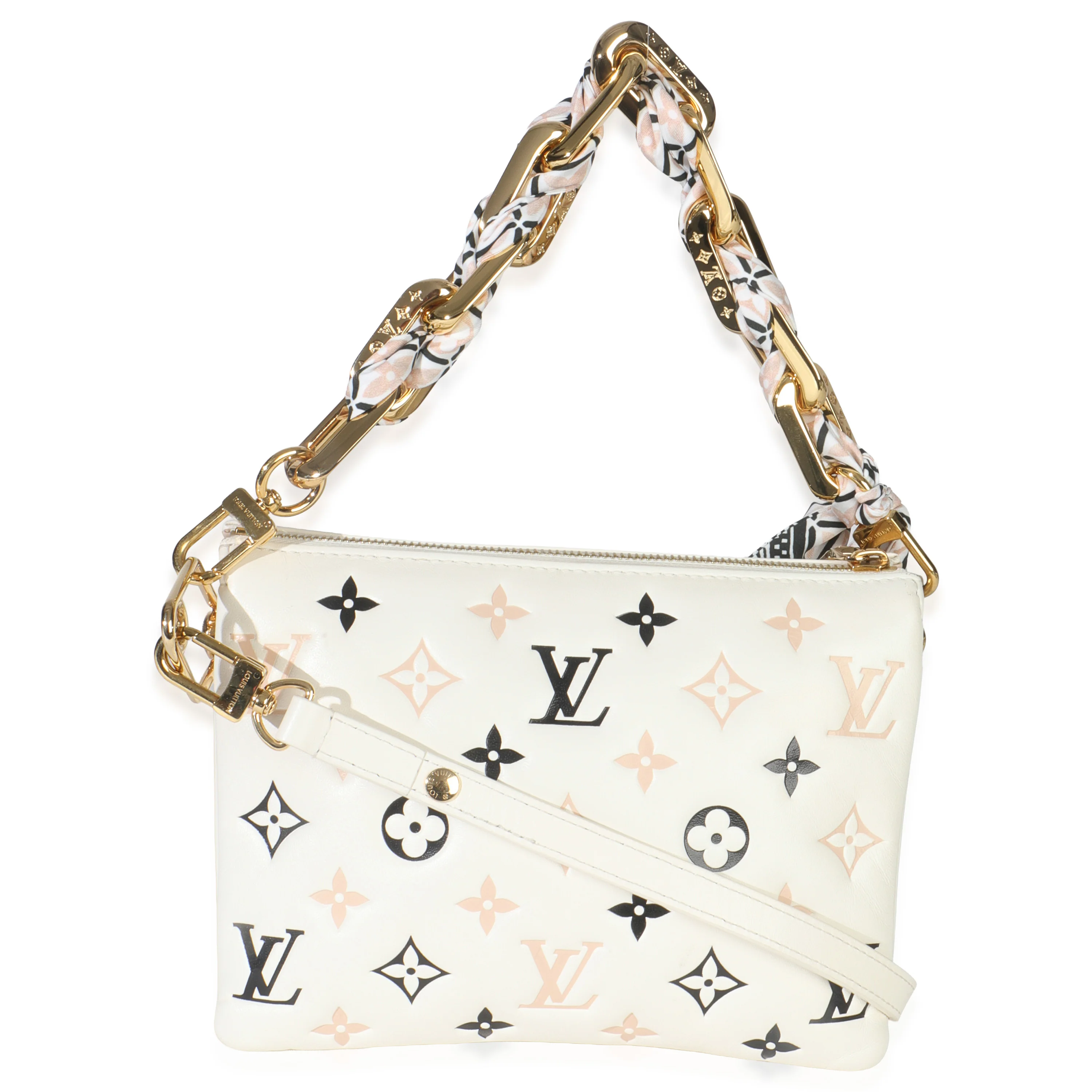 Beige Lambskin Embossed Monogram Tricolor By The Pool Coussin BB - Image 4