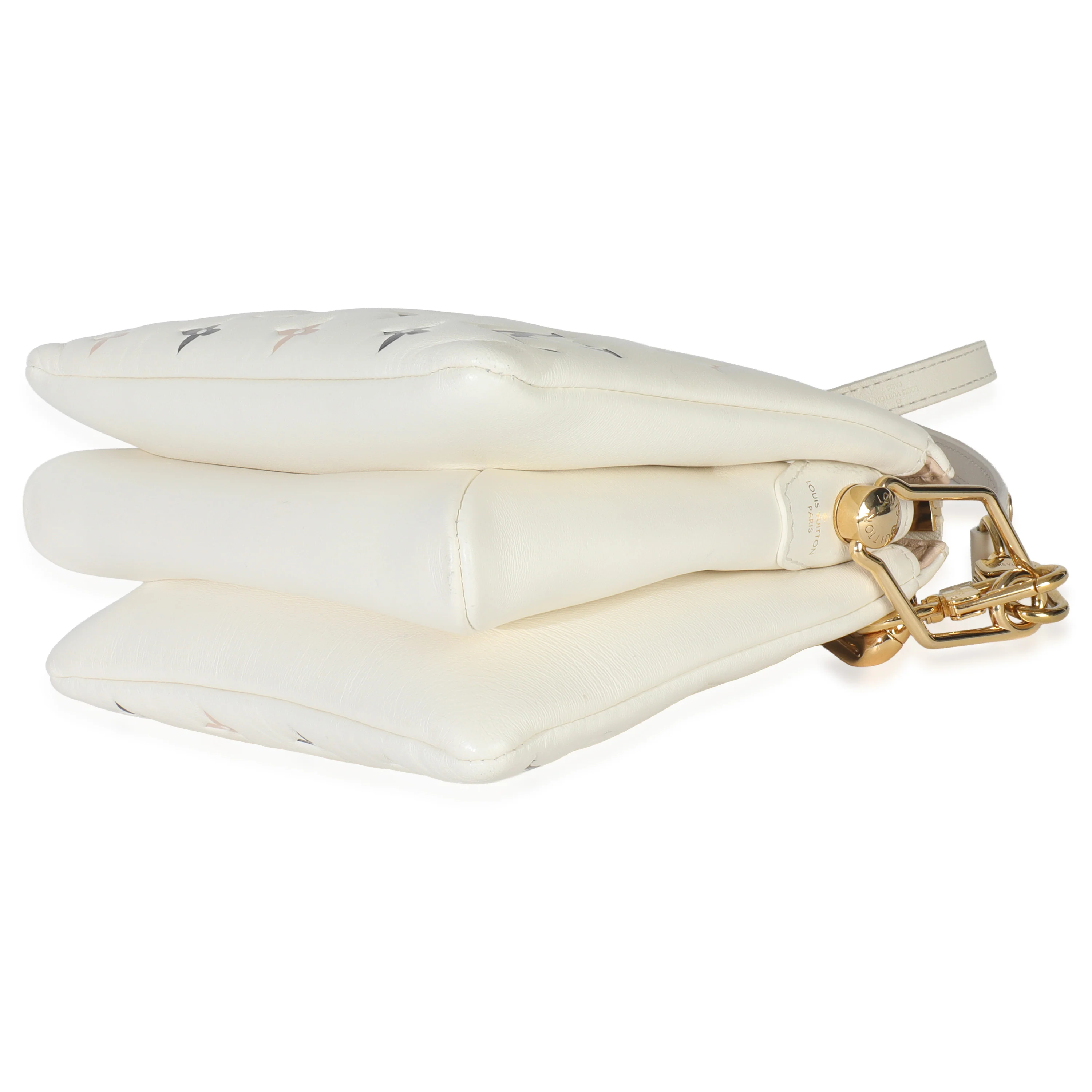 Beige Lambskin Embossed Monogram Tricolor By The Pool Coussin BB - Image 7