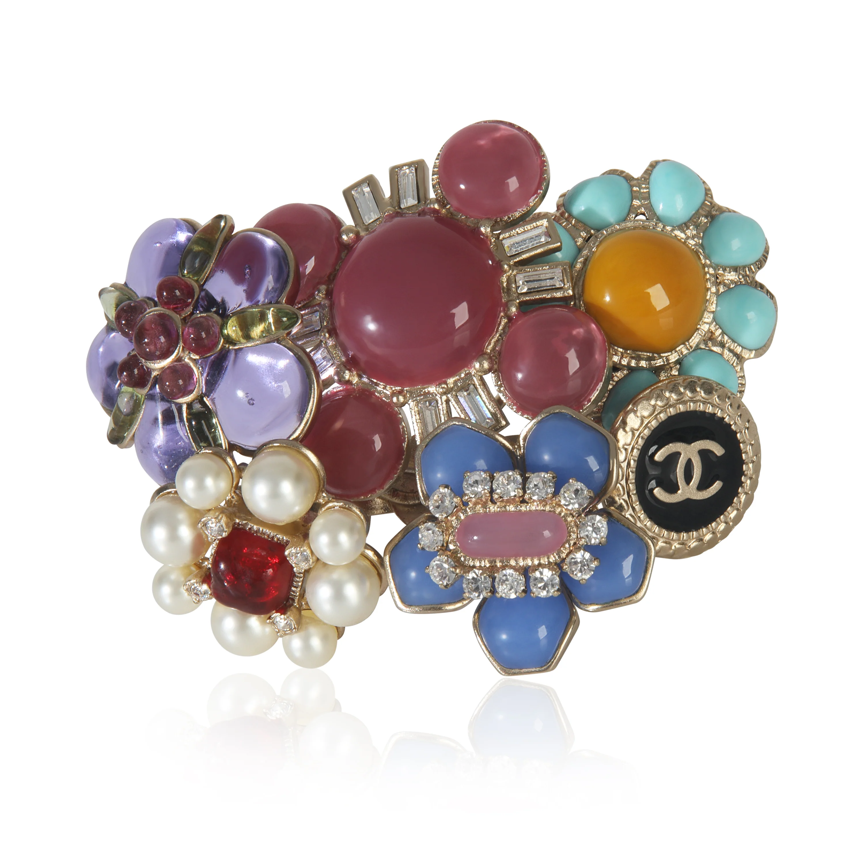 Gold-Plated  2009 Gripoix Double Finger Ring - Image 4