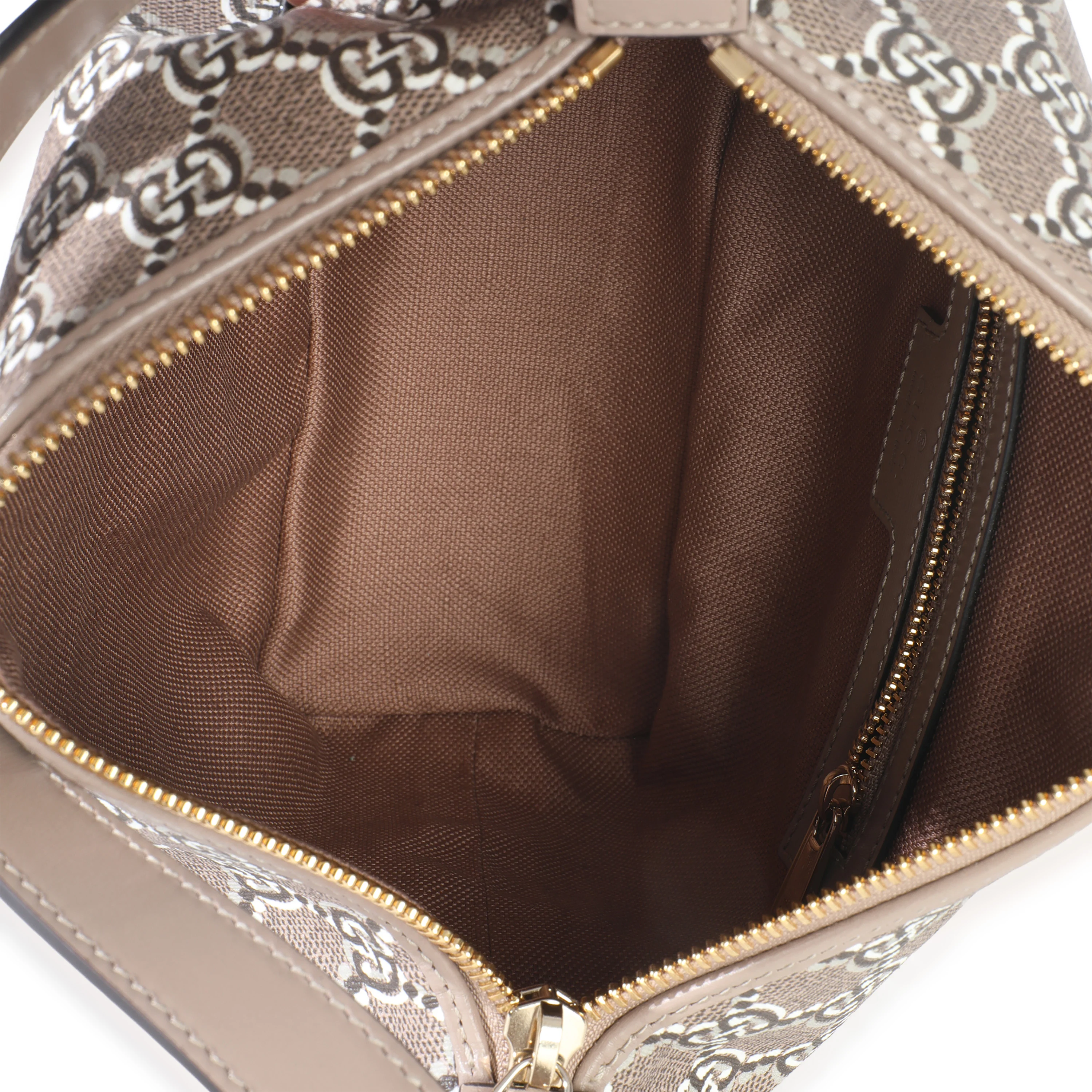 Taupe GG Shadow Monogram Canvas Super Mini Ophidia Shoulder Bag - Image 8
