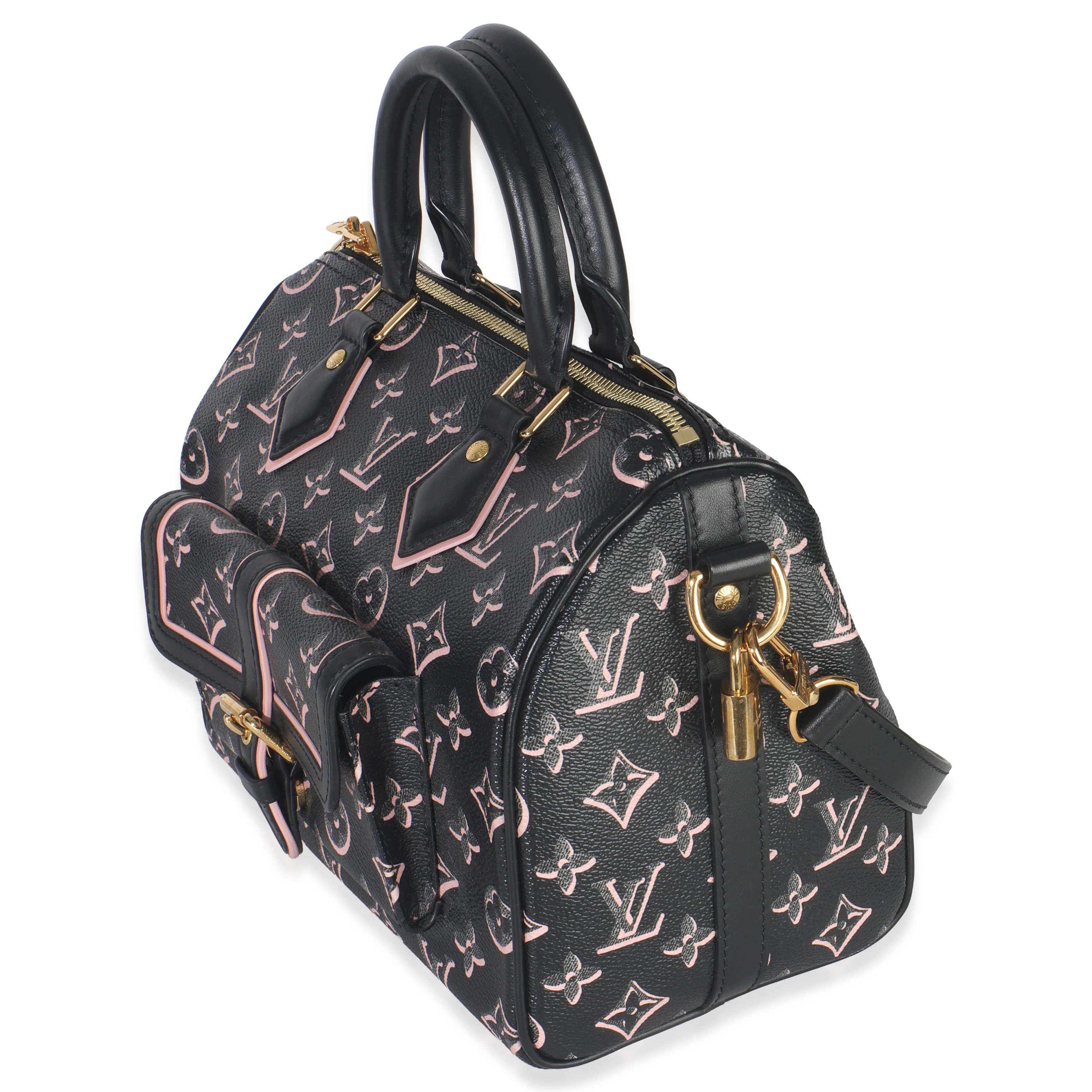 Black Monogram Canvas Fall for You Speedy Bandouliere 25 - Image 2