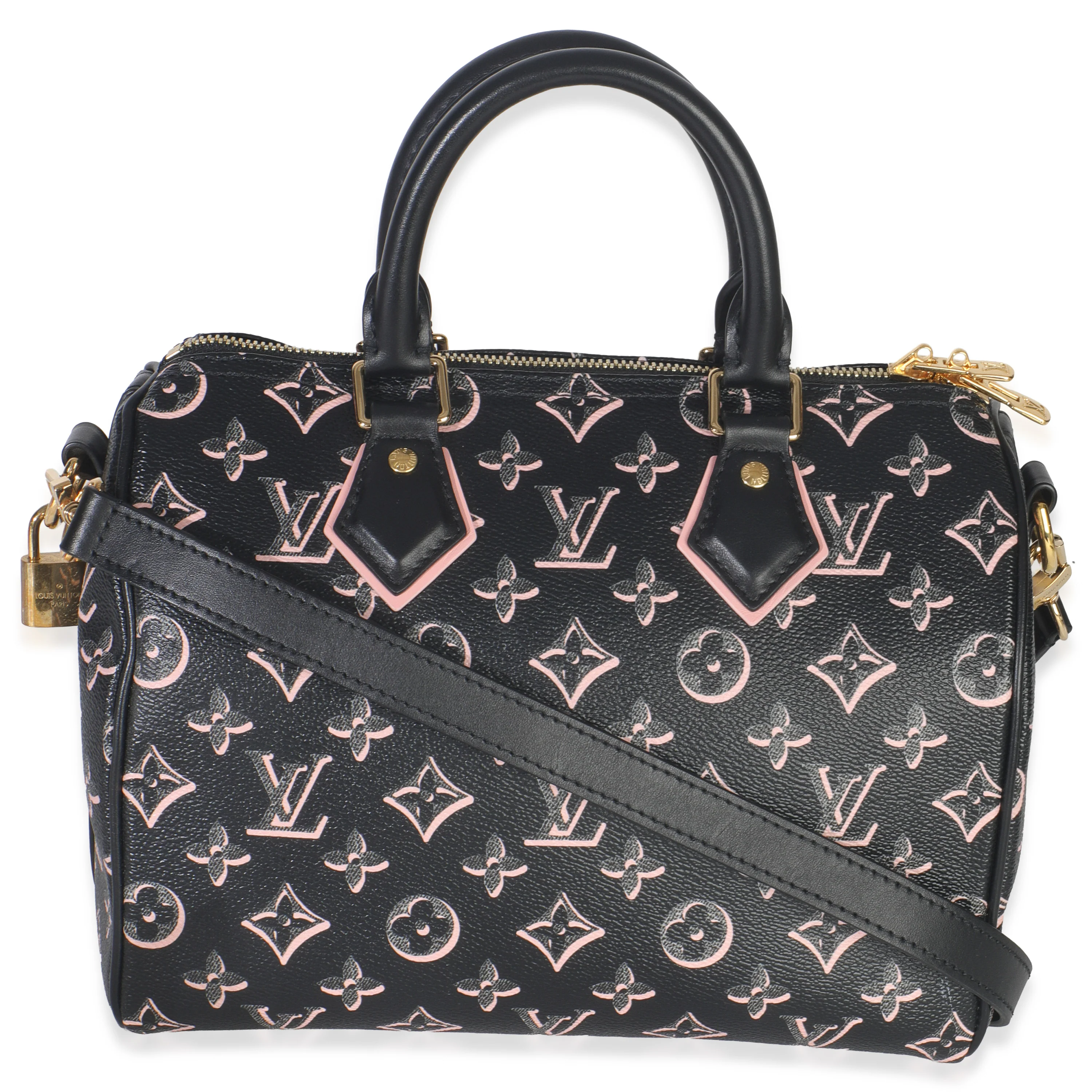 Black Monogram Canvas Fall for You Speedy Bandouliere 25 - Image 4
