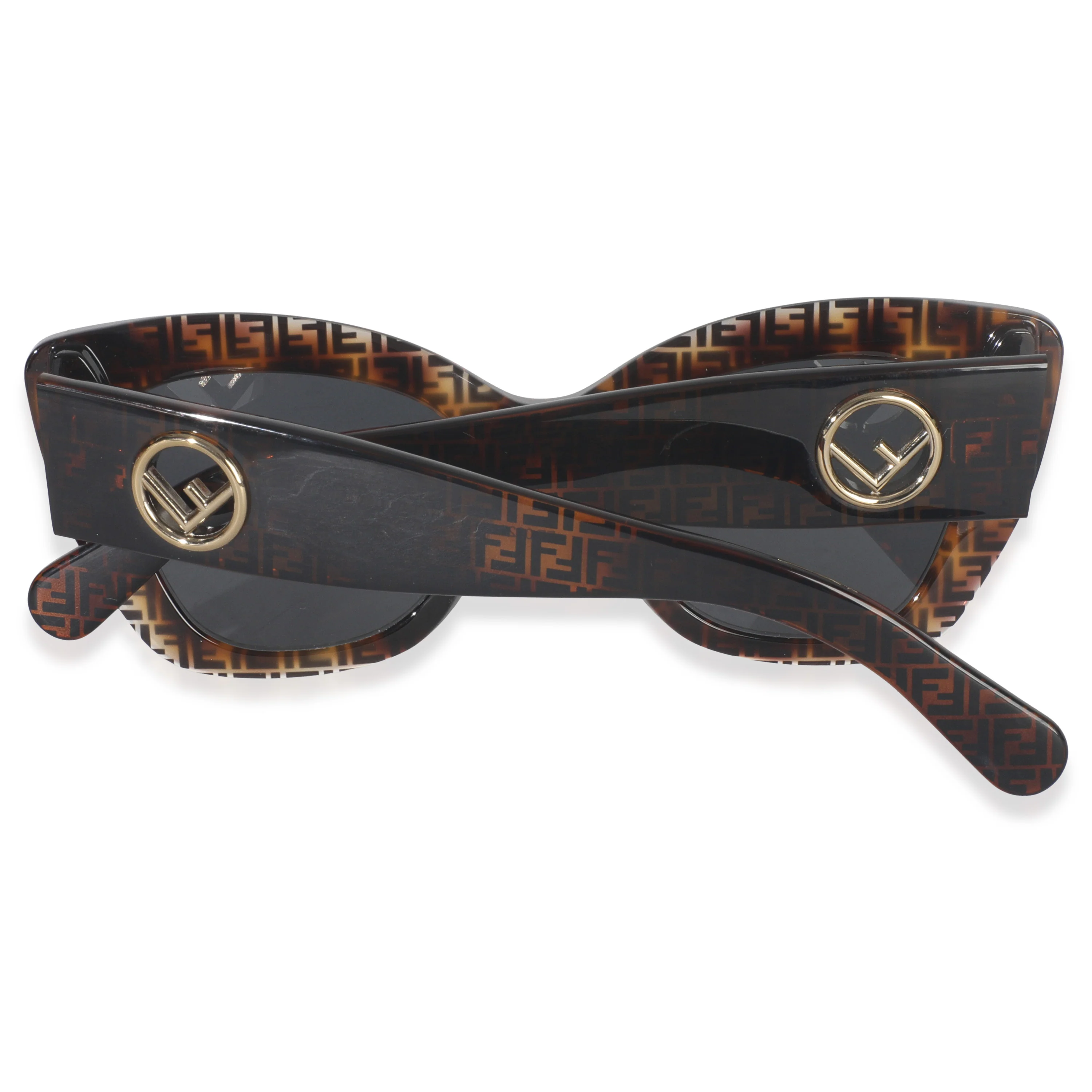Brown Tortoise F Is Fendi FF Cat Eye Sunglasses - Image 4